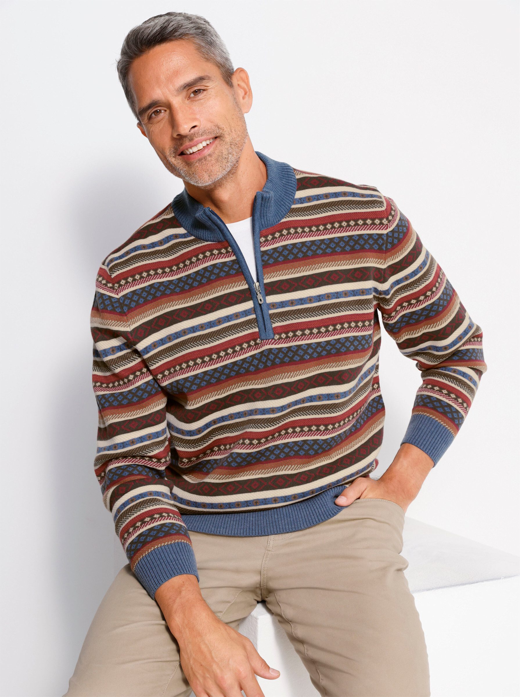 Sieh an! Strickpullover Pullover Langarm