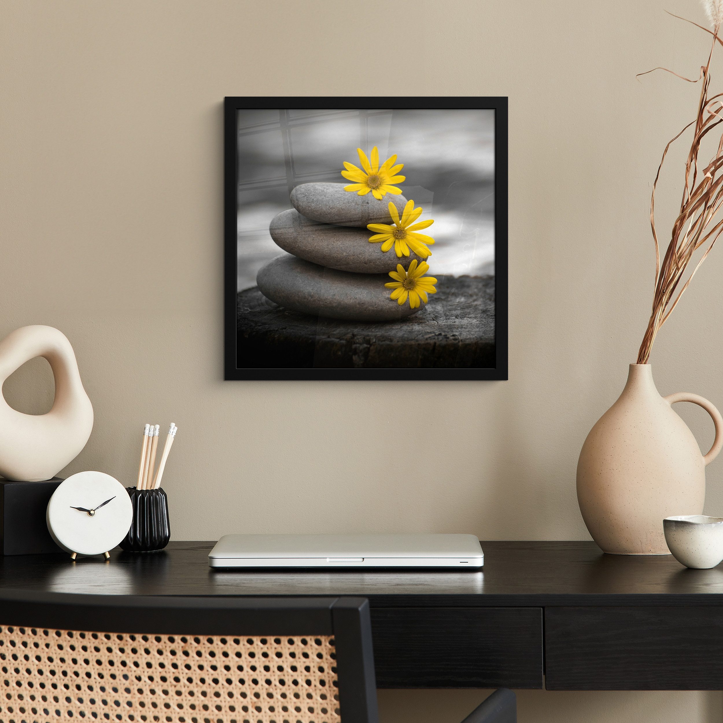 MuchoWow Poster Zen-Steine - Blumen - günstig online kaufen