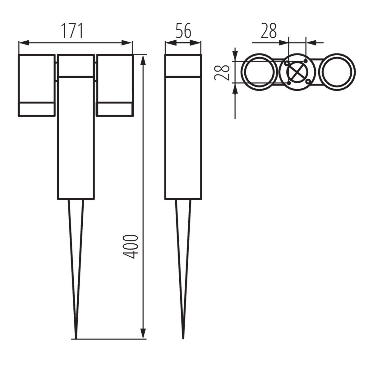 FÜR Kanlux SP 2X7 AUSTAUSCHBARE AUSSENLEUCHTE GR, Leuchtmittel Gartenstrahler USTI LEUCHTMITTEL ohne