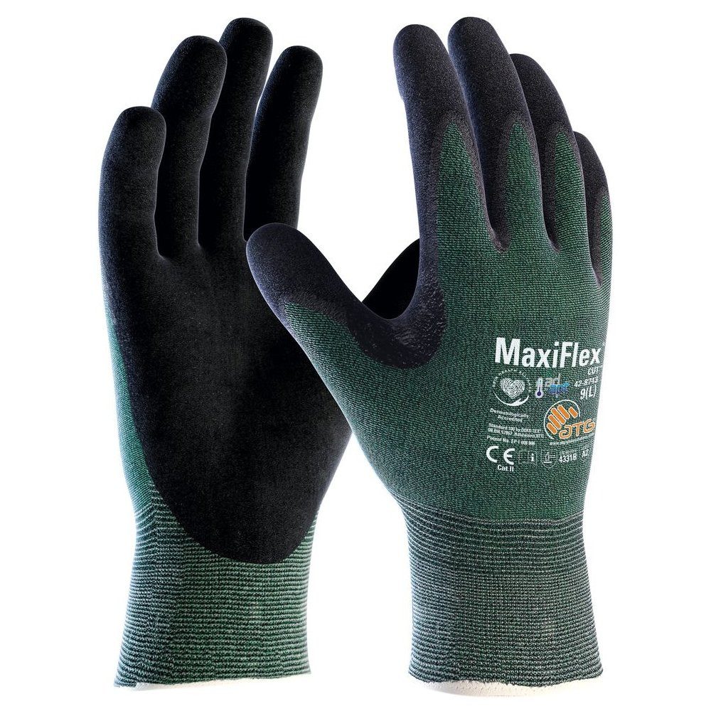 ATG Arbeitshandschuh-Set MaxiFlex CutAD Apt Schnittschutz Strickhandschuhe (42 8743)