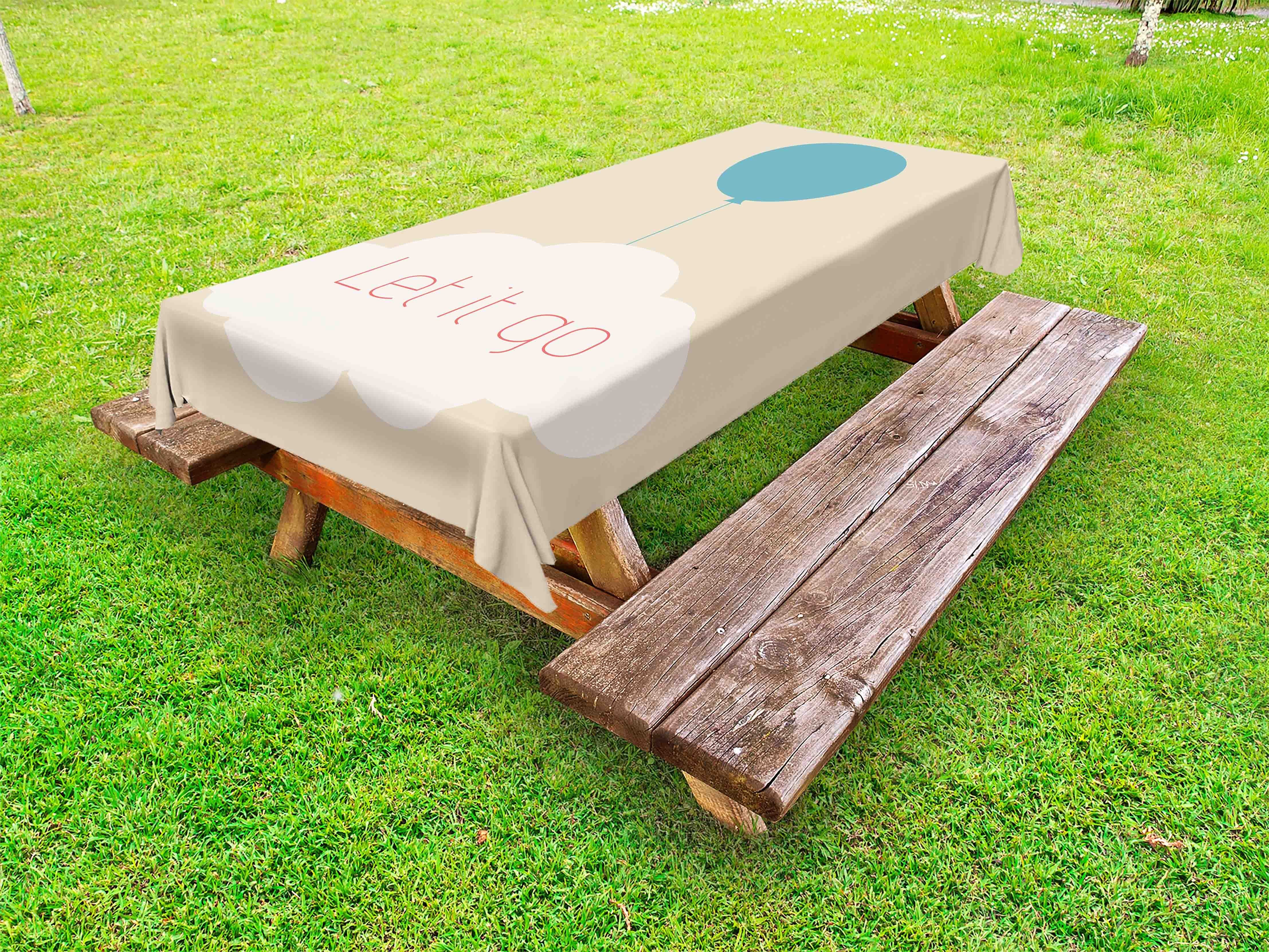 Abakuhaus Tischdecke dekorative waschbare Picknick-Tischdecke, Vergiss es Symbolische kreatives Design