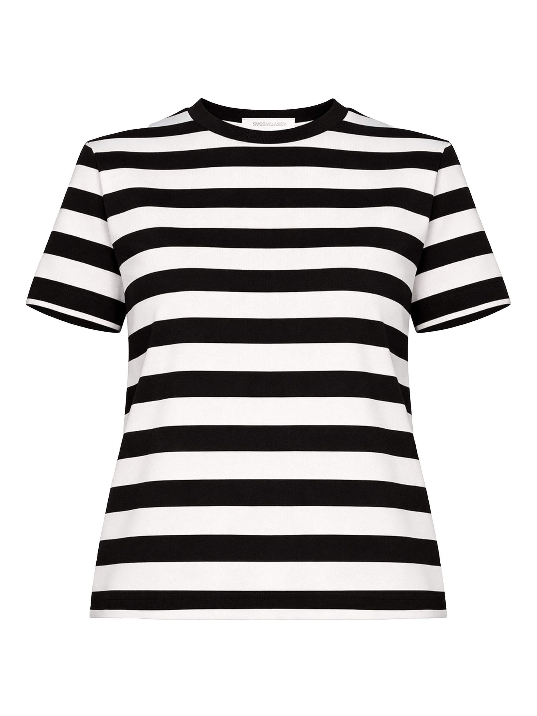 T-Shirt Shirt mit Blockstreifen für Damen