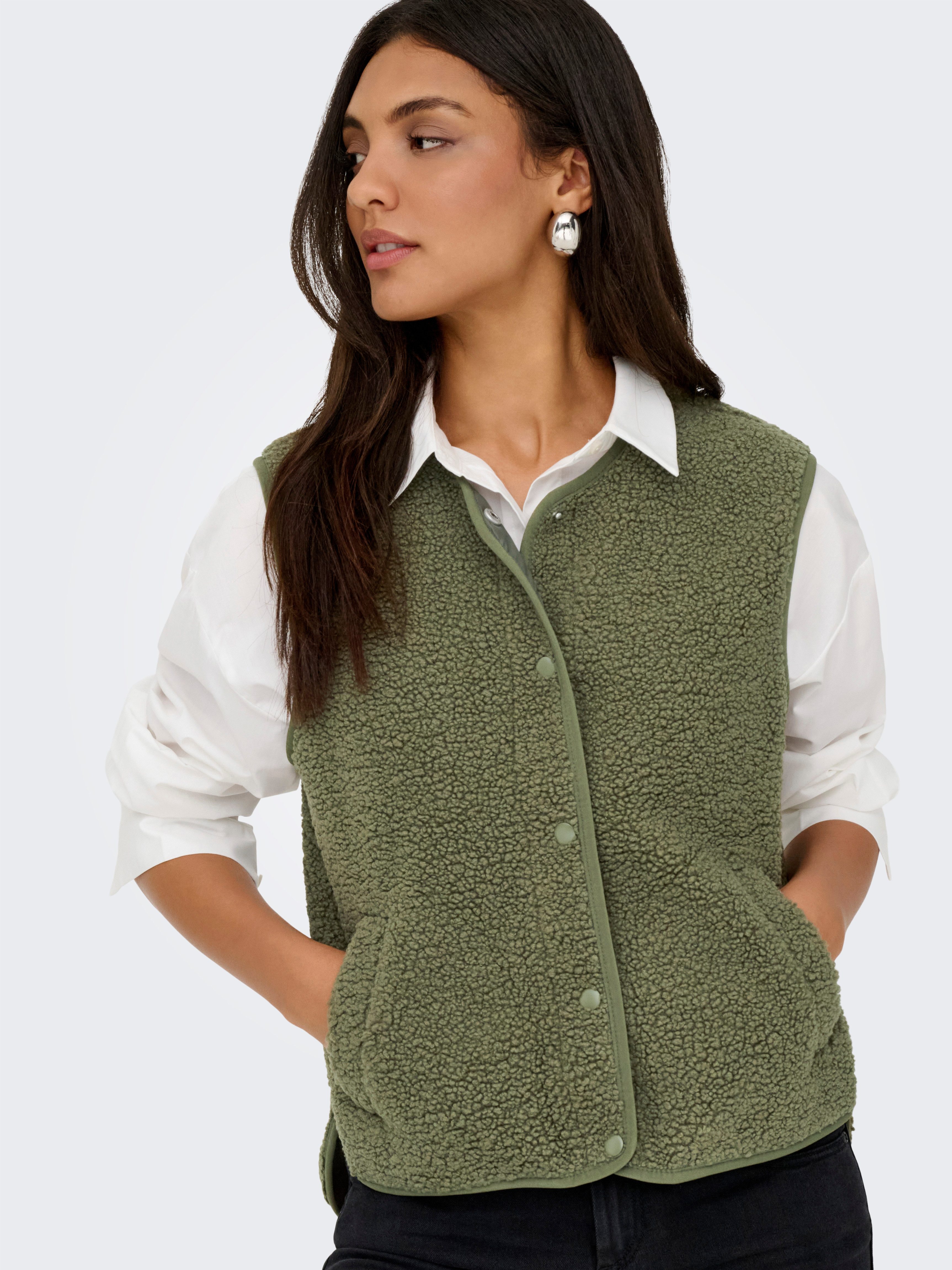 JDY Plüschweste JDYSIMINA TEDDY WAISTCOAT OTW QIQ NOOS Kunstfaser