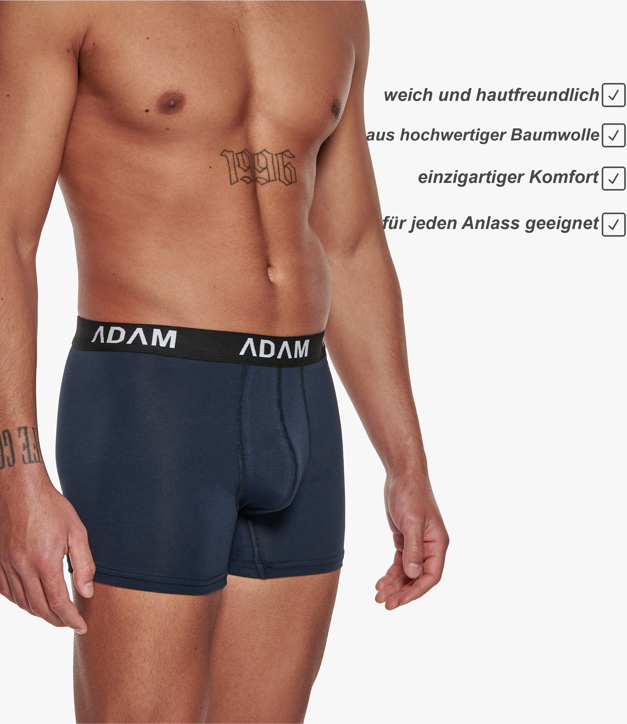 ADAM JEANS Boxershorts die preisgünstigsten Herren Boxershorts auf OTTO Premium Boxer-Shorts (6er-Pack) Männer Boxer Shorts Herren Trunks Unterwäsche Herren Und – Bild 4 von 5