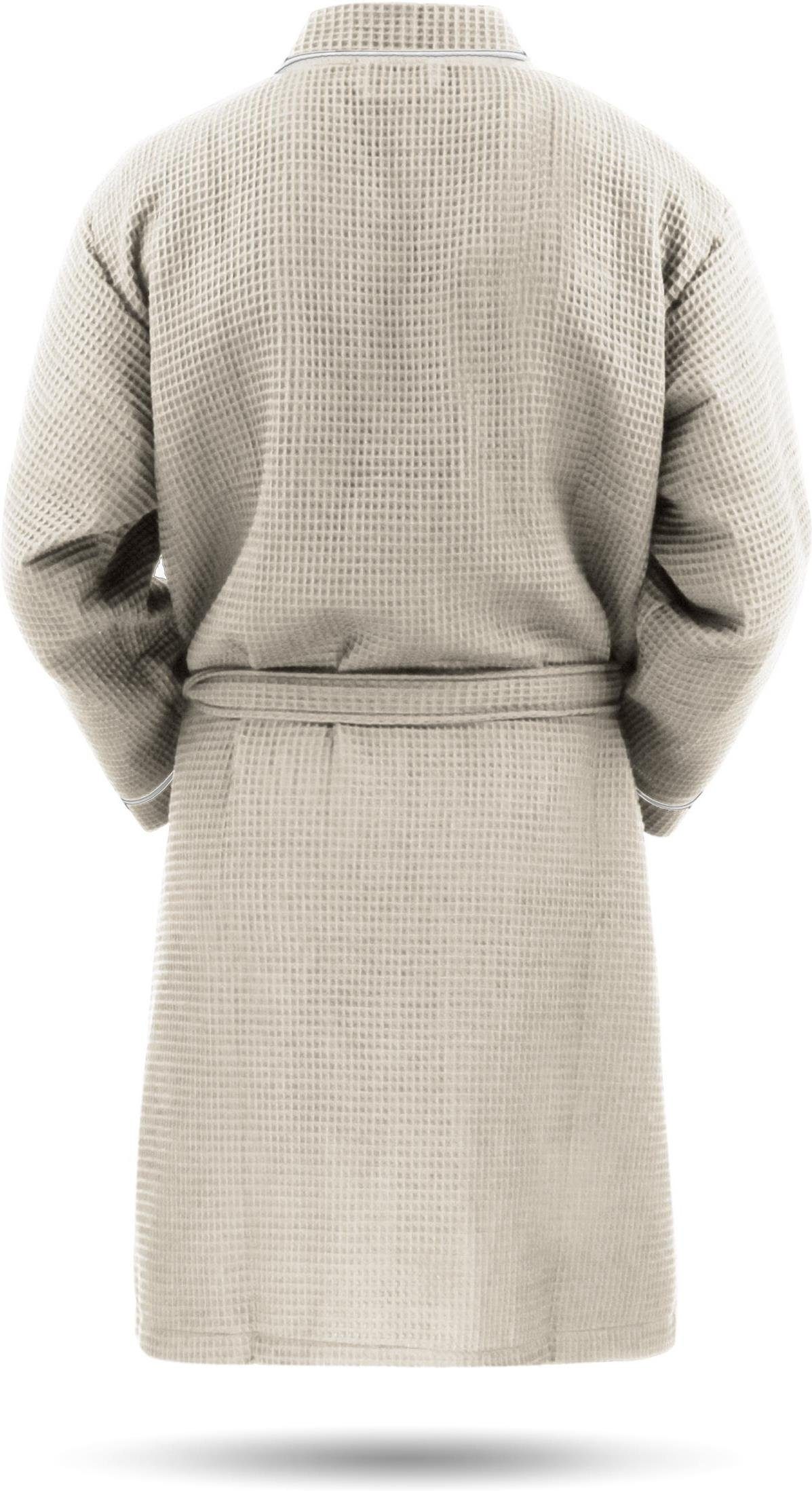 normani Herrenbademantel Herren Morgenmantel mit Waffel-Piqué Bali, 110, Ba günstig online kaufen