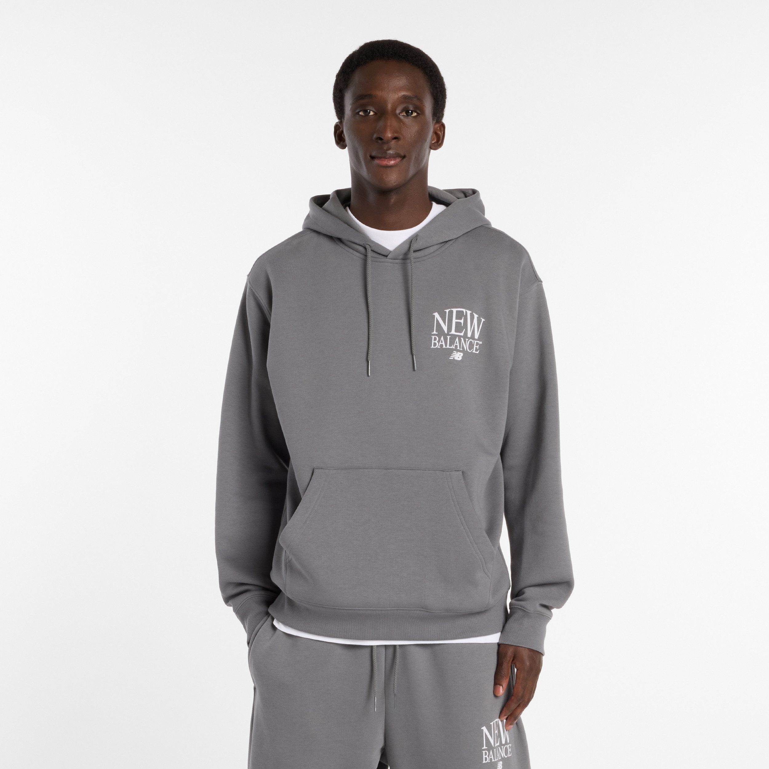 New Balance Kapuzensweatshirt mit Kordelzug, aus Baumwollmischung