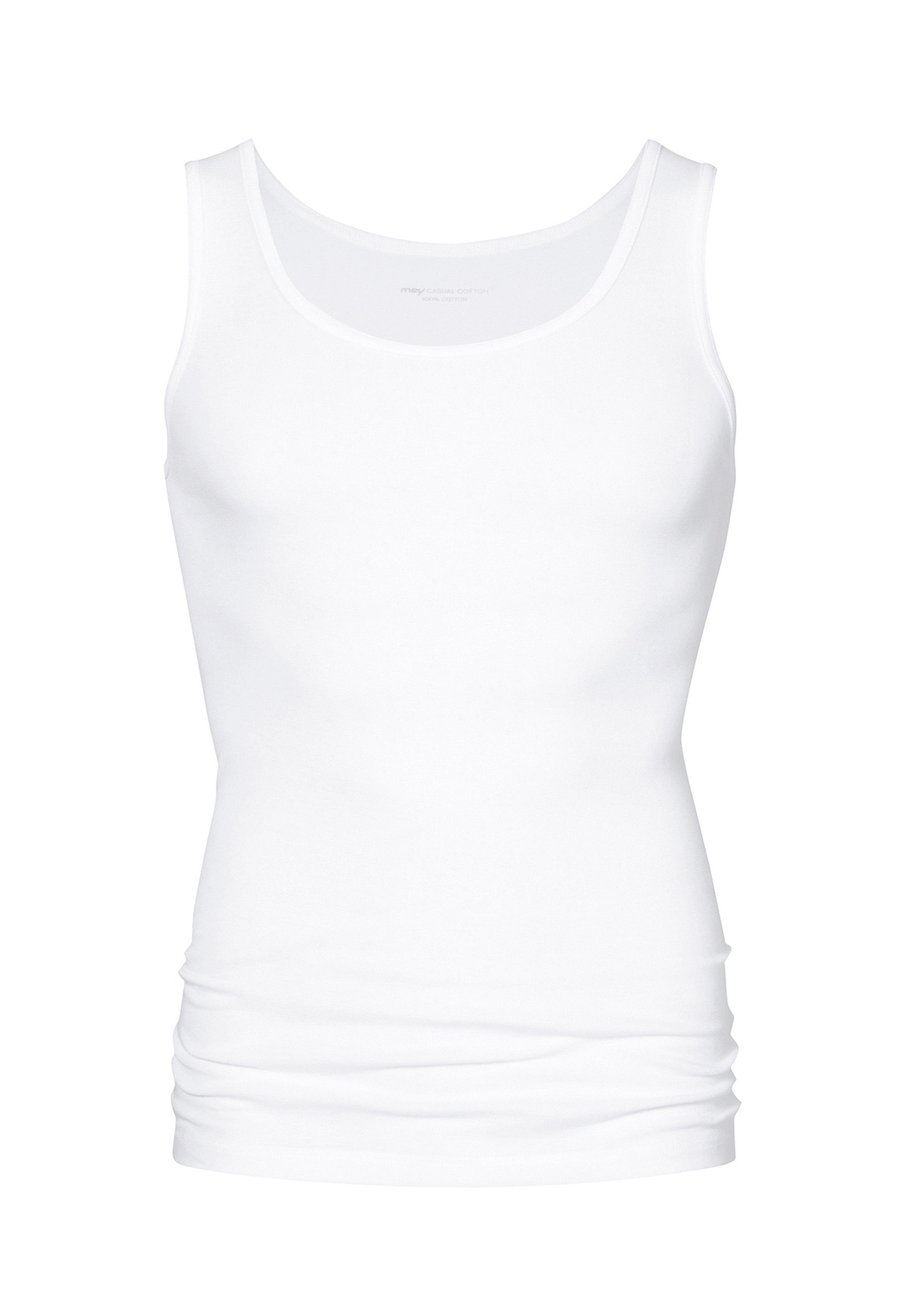Cotton - weiß Unterhemd (1-St) Baumwolle Unterhemd / Casual Mey Tanktop -