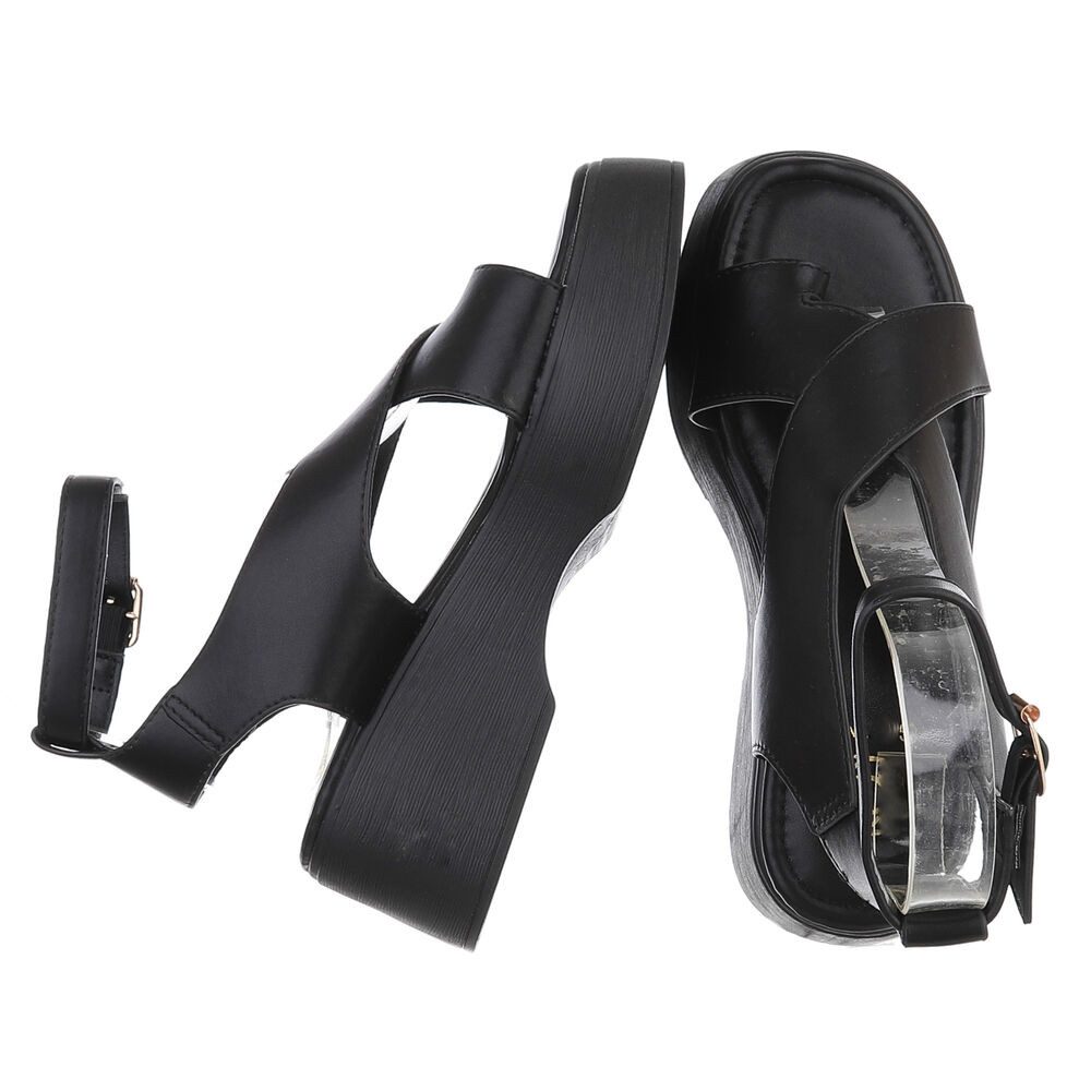 Ital-Design Elegante Plateau-Sandalen mit Riemen für Damen Zehentrenner (89 günstig online kaufen