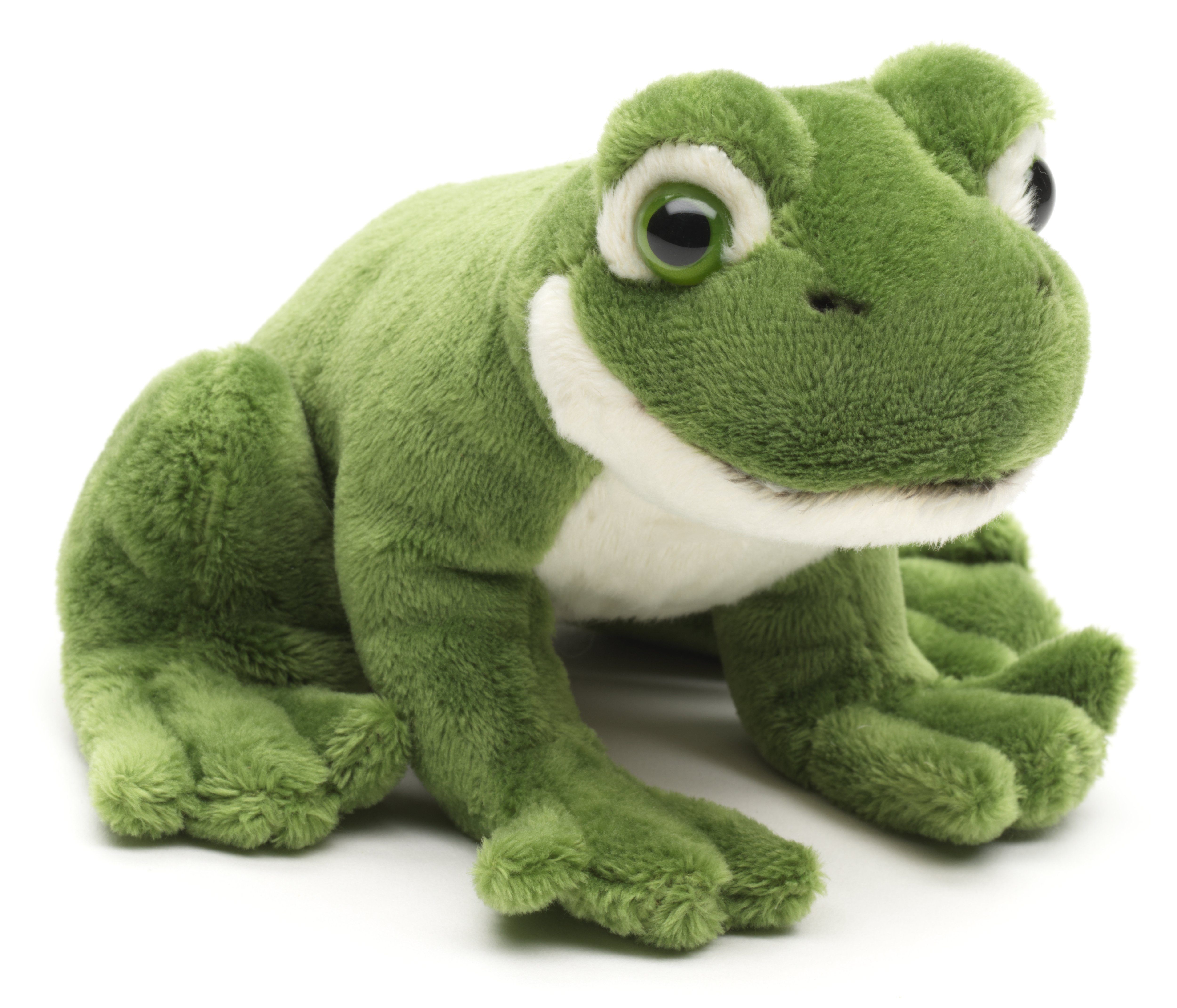 Uni-Toys Kuscheltier Grüner Frosch - Mit/Ohne Stimme - 13 cm (Länge) - Plüs günstig online kaufen