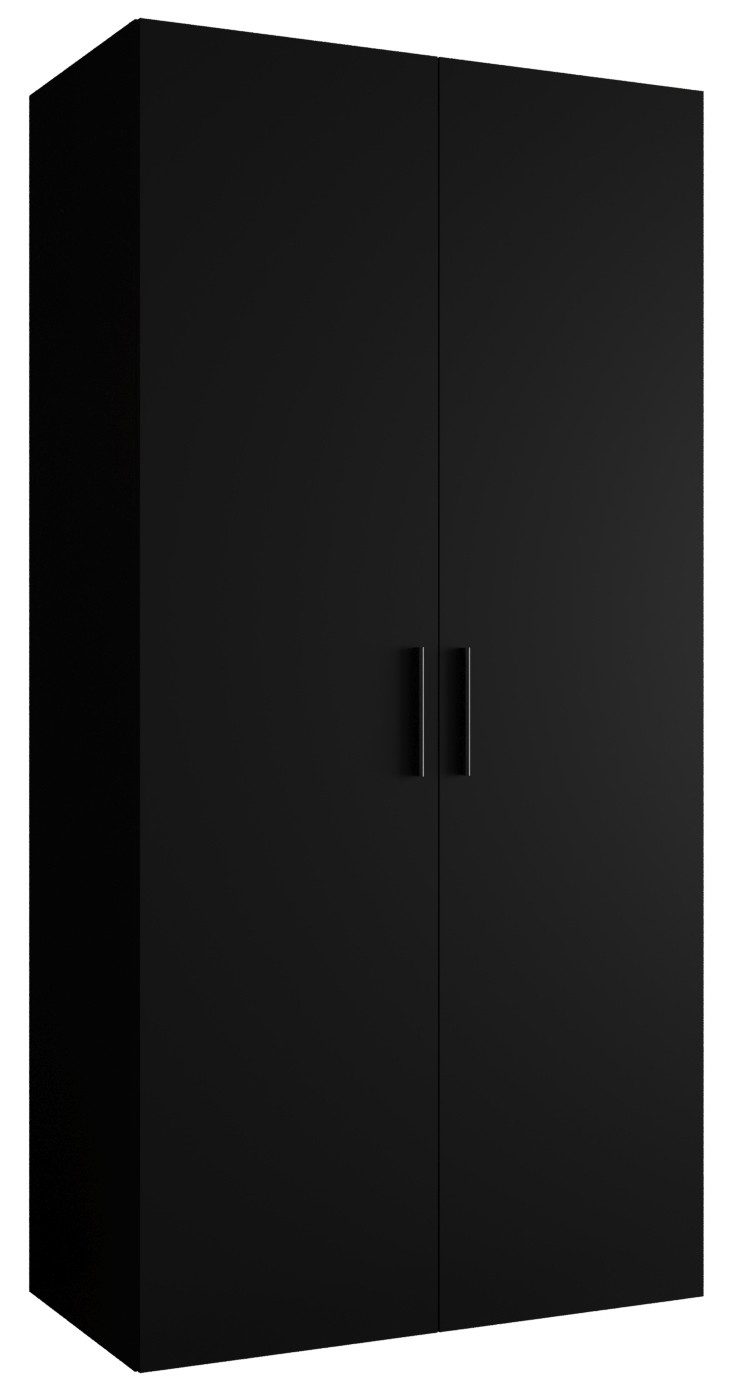 ABIKS MÖBEL Drehtürenschrank BARI 1 Schlafzimmerschrank mit Kleiderstange und Regalen Garderobenschrank Kleiderschrank in 5 verschieden Breiten und 4 Farben