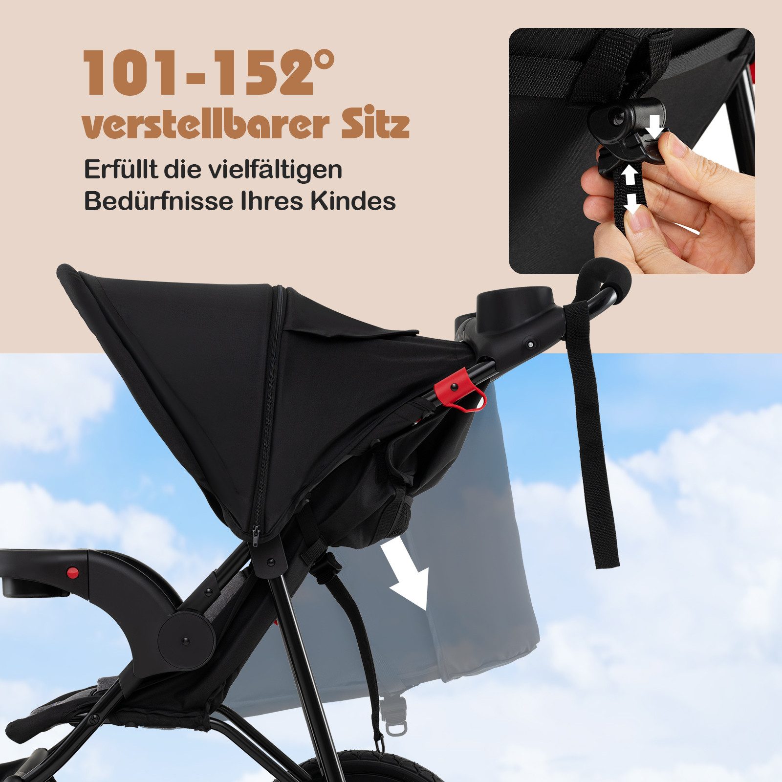 COSTWAY Dreirad-Jogger - Bild 4