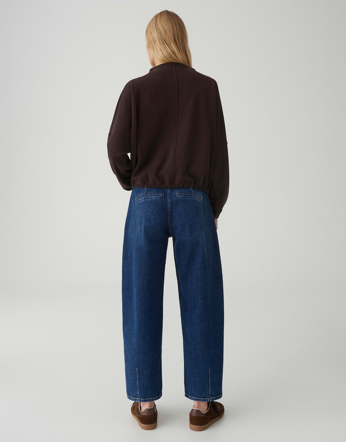 OPUS Sweatshirt GUMIPA mit softer Oberfläche Weite Passform, schmal zulaufend, überschnittene Schulter, Funnel Neck