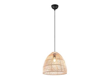 meineWunschleuchte LED Pendelleuchte, Dimmfunktion, LED wechselbar, Warmweiß, Korblampe hängend für über-n Esstisch Rattan Lampenschirm 35cm