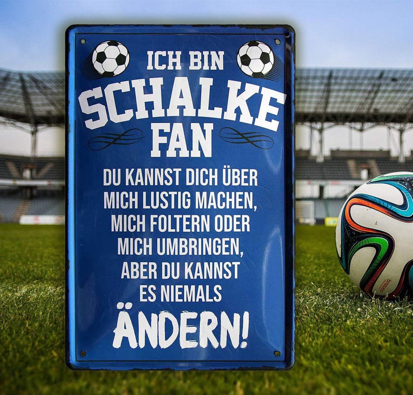schilderkreis24 Metallschild Blechschild Ich bin Schalke Fan 20x30cm – Bild 3 von 5