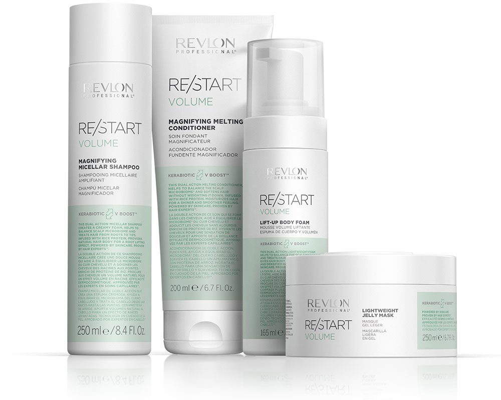 REVLON PROFESSIONAL Haarshampoo RE/START VOLUME MAGNIFYING MICELLAR SHAMPOO, Langanhaltender Lifting-Effekt und strahlender Glanz für feines Haar.