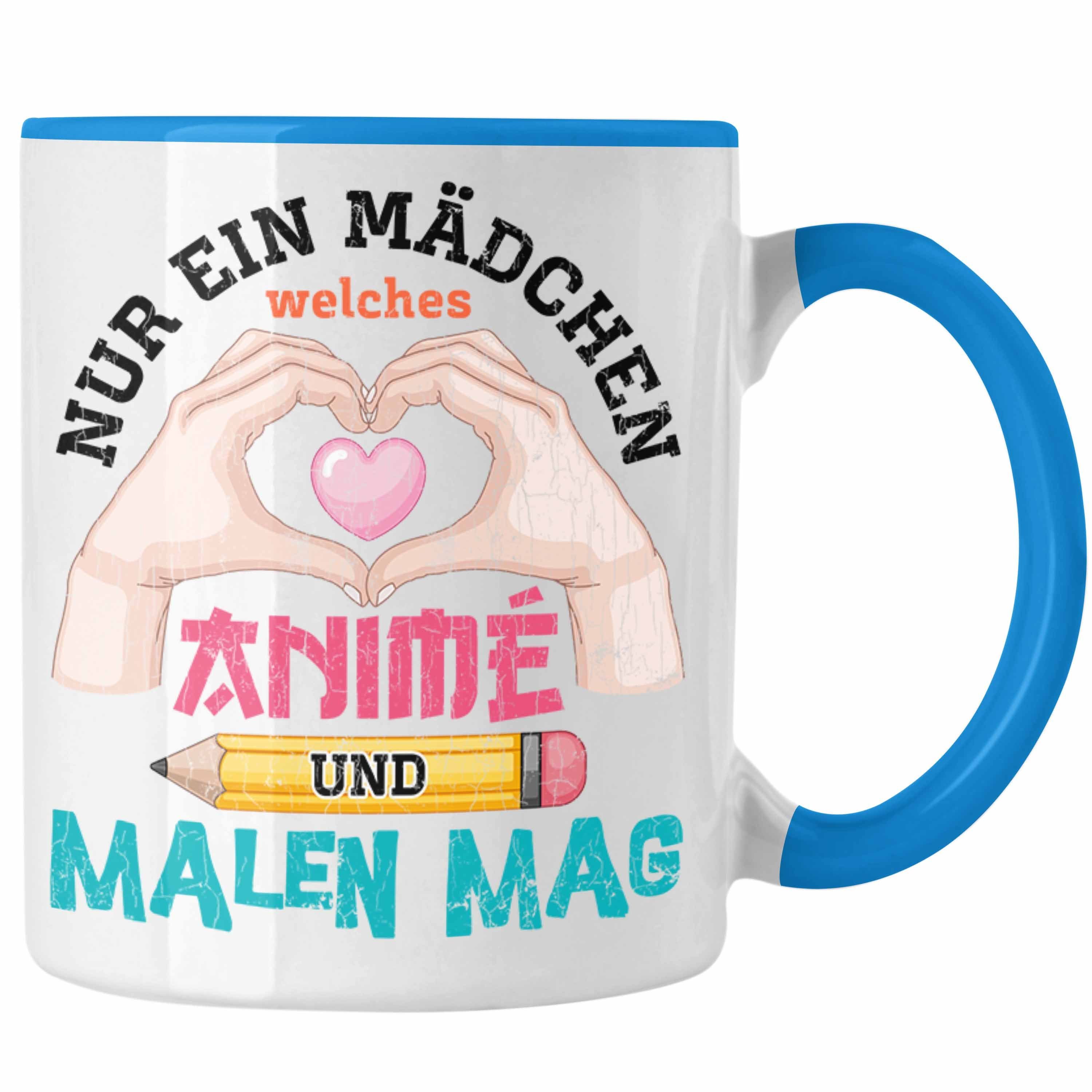Trendation Tasse Trendation - Anime Tasse Geschenk Spruch Kaffeetasse Geschenke Deko Anme Fan Spruch Blau