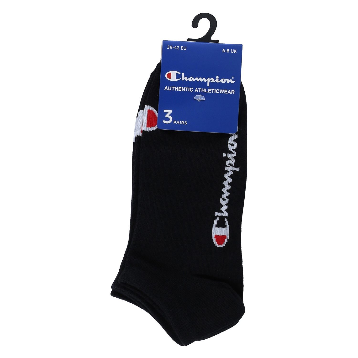 Champion Tennissocken (Baumwolle) Sneaker Schriftzug-Print schwarz günstig online kaufen