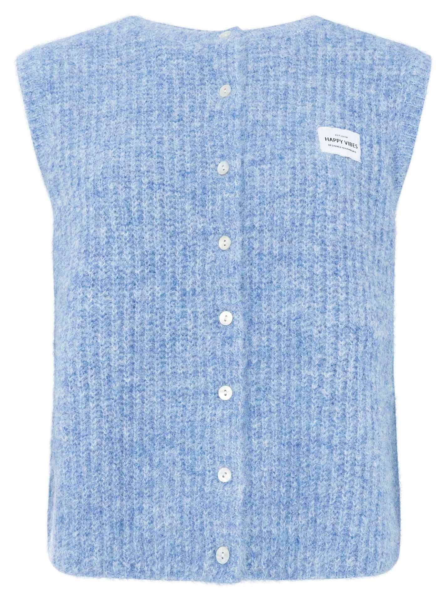 Zwillingsherz Strickweste mit Knöpfen und Patch