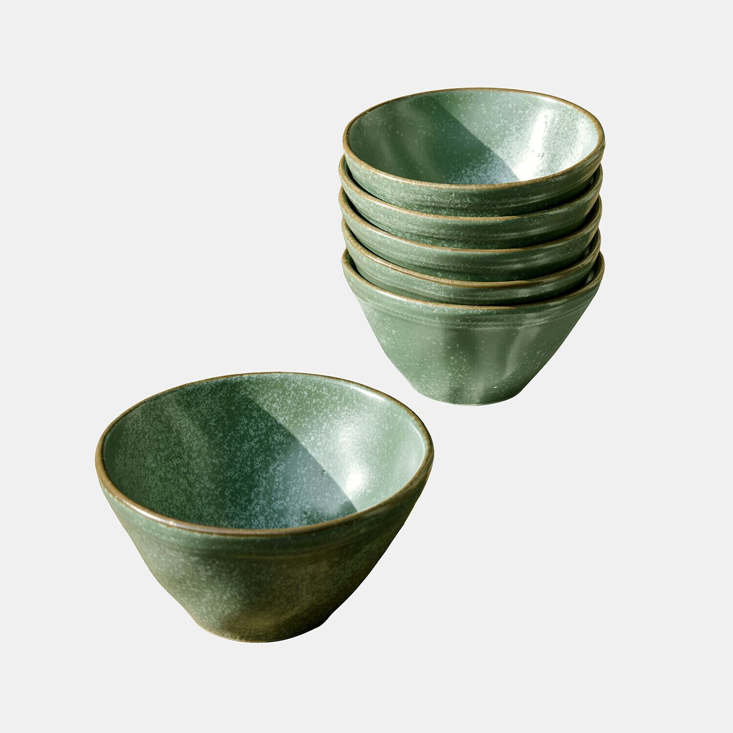 Mirabeau Geschirr-Set Schüssel 6er Set Norrvik grün, Steinzeug