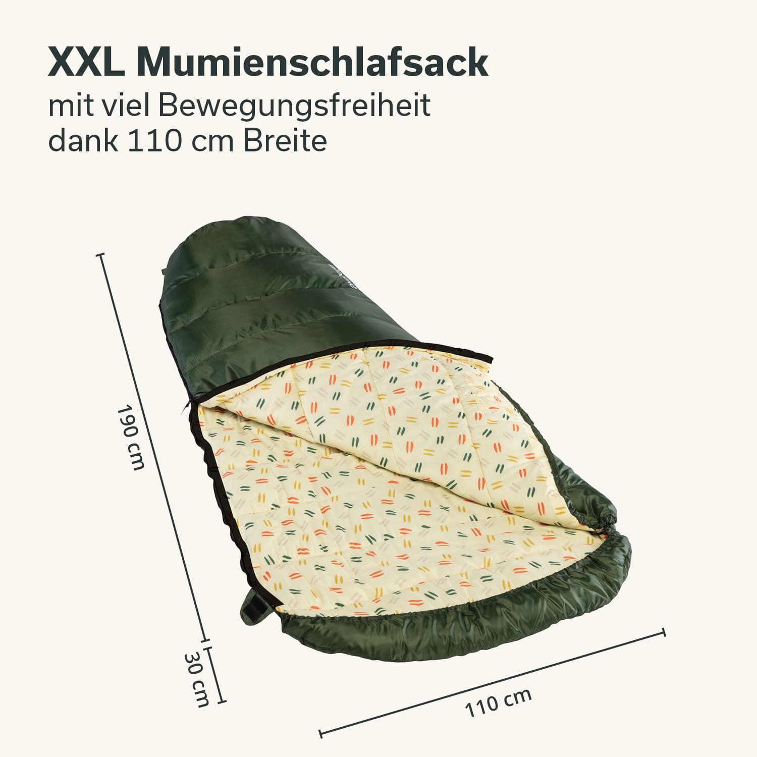 Skandika Mumienschlafsack Vegas Schlafsack XXL, Reißverschluss: günstig online kaufen