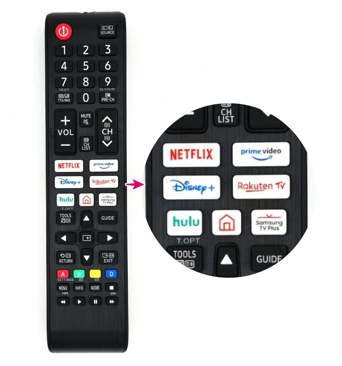 Alltro Universal TV Fernbedienung für alle Samsung TV Fernsehers Fernbedienung (Smart LCD LED QLED UHD 4K 8K 3D TV)