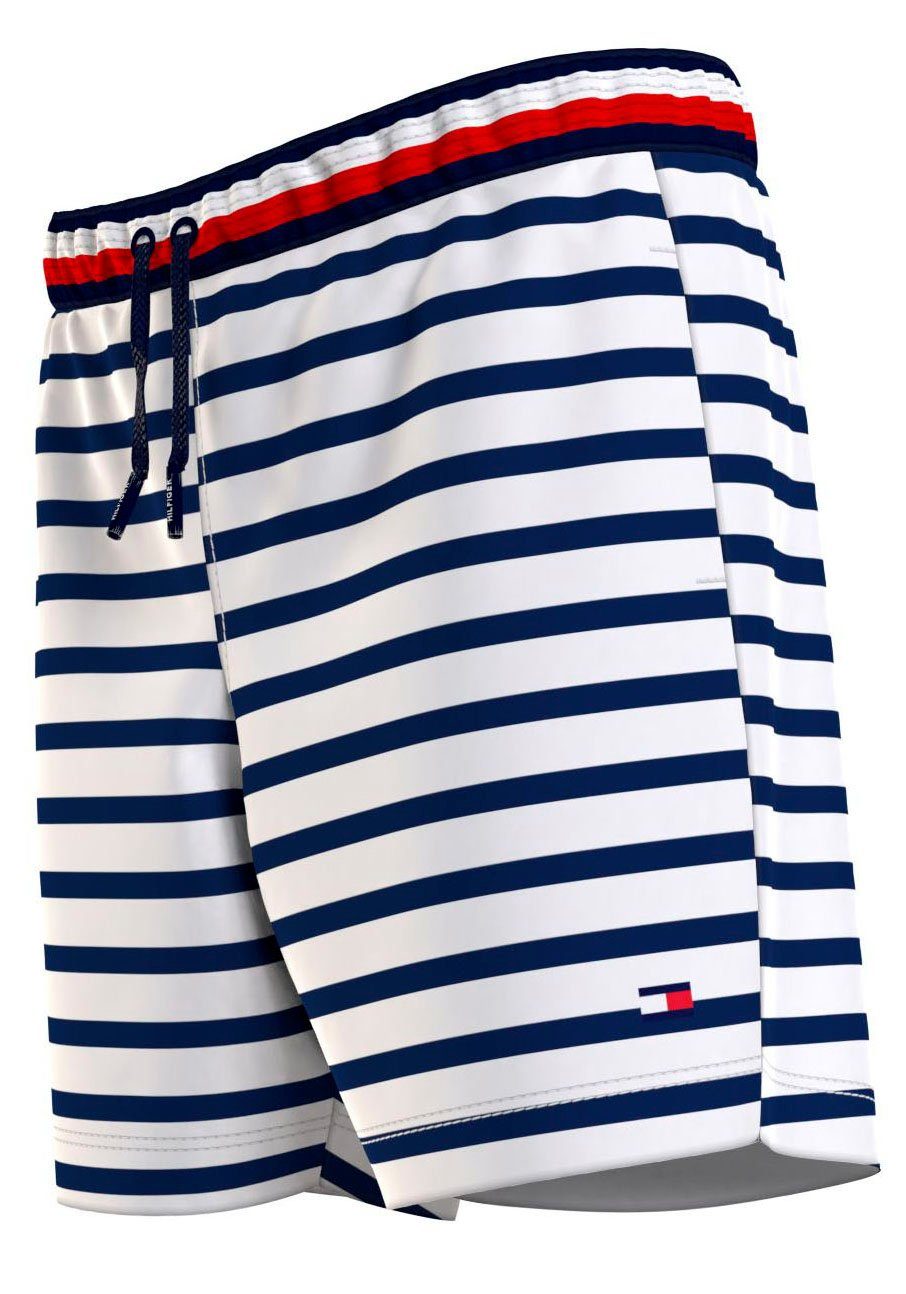 Tommy Hilfiger Swimwear PRINT mit MEDIUM Badehose Tommy Markenlabel DRAWSTRING Hilfiger