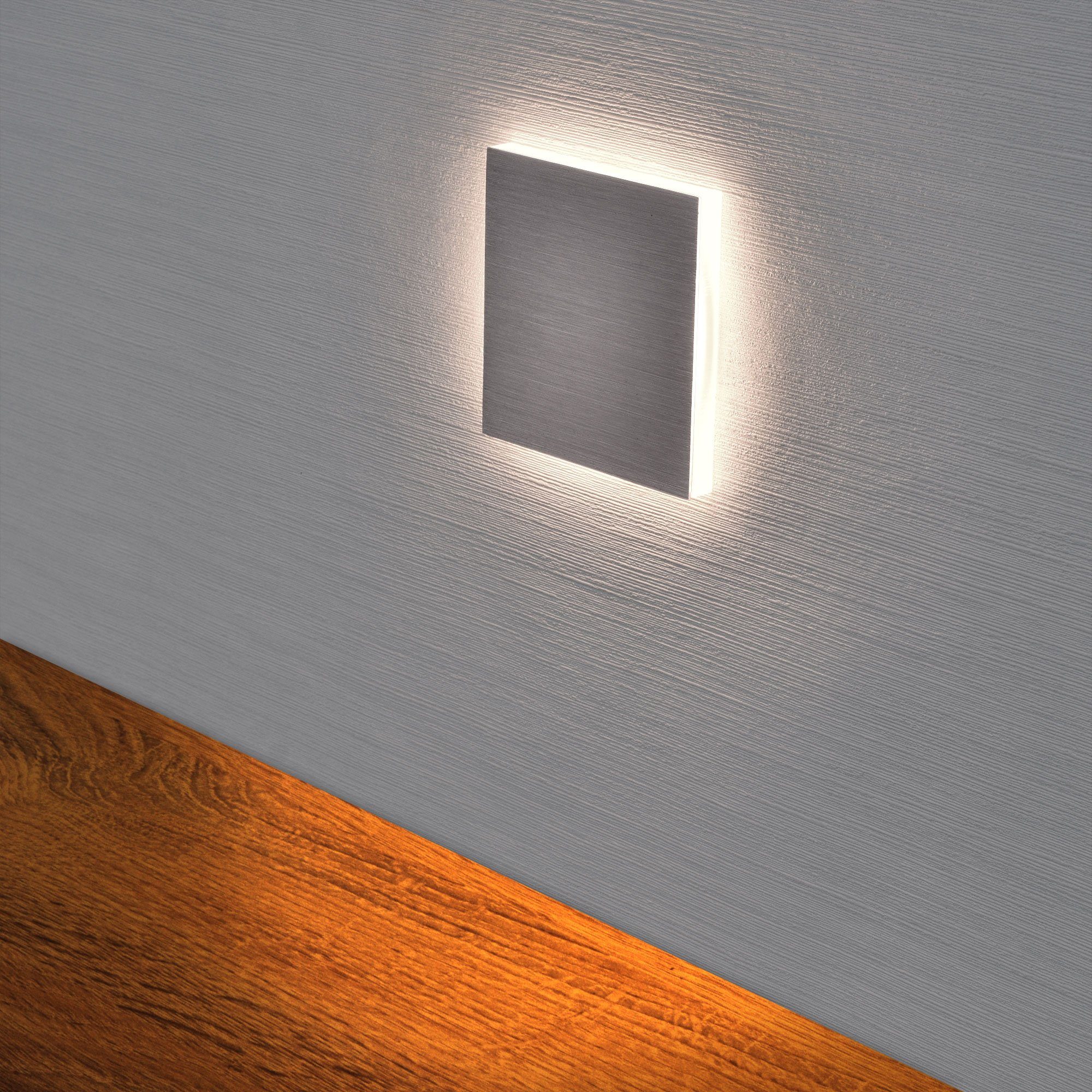 Maxkomfort LED Wandstrahler 6107, LED fest integriert, 3000K, Warmweiß, Treppenbeleuchtung