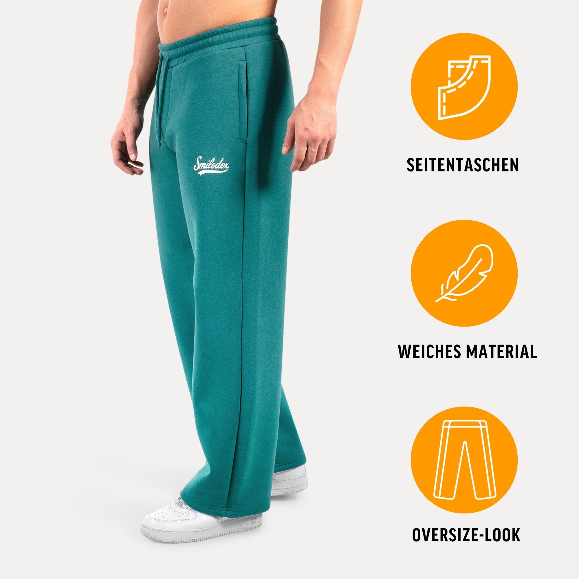 Smilodox Jogginghose Lorik, Bequeme Sweathose, Logo-Detail, elastischem Bun günstig online kaufen