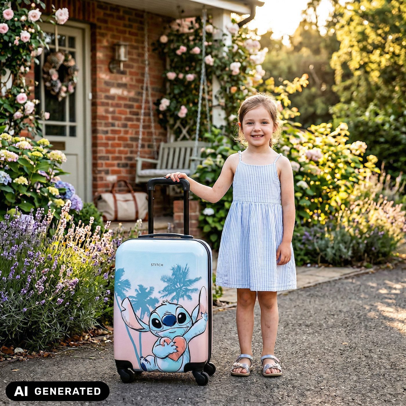 Disney Kinderkoffer Stitch Trolley Koffer Kindertrolley Handgepäck Trolly Reisegepäck 32 L, Für Kinder ab 4 Jahre und auch für Jugendliche – Bild 5 von 5