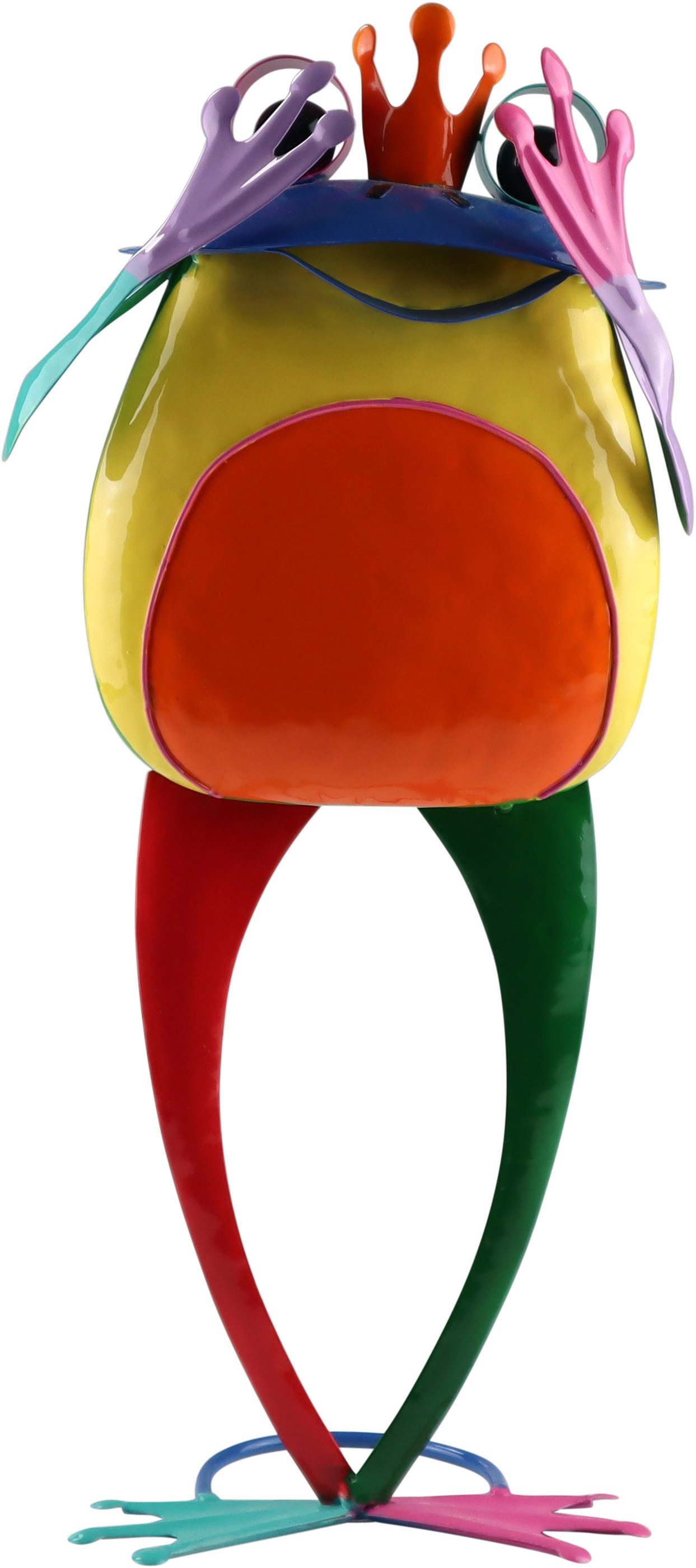 AM Design Dekofigur bunter Frosch aus Metall, handgefertigte Osterdekoration