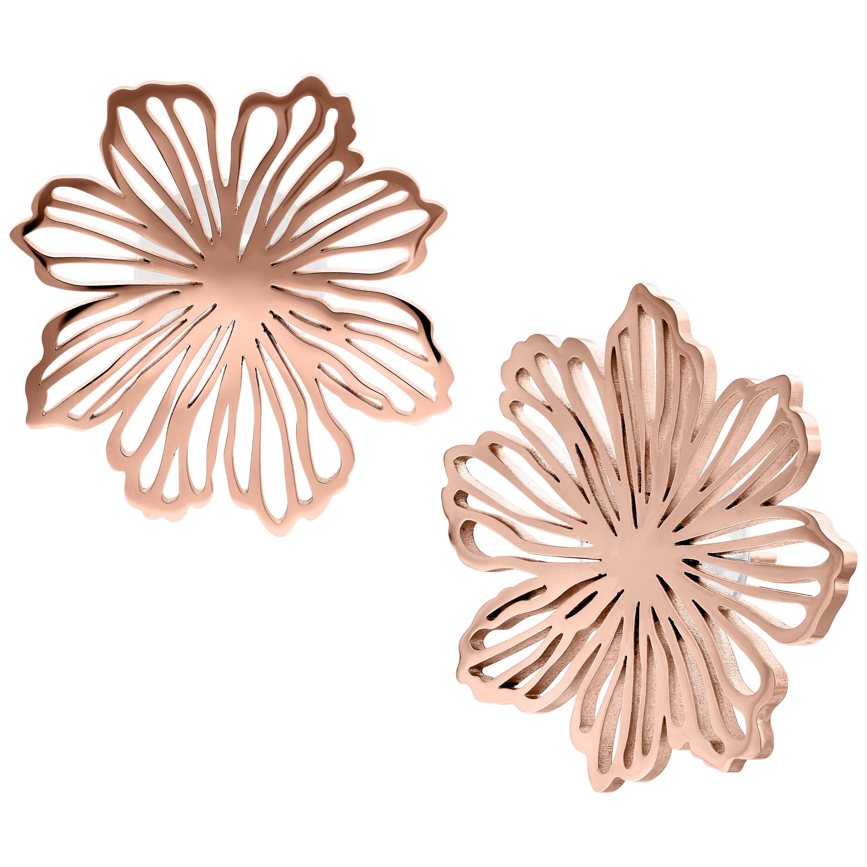 Wildcat Paar Ohrstecker Fine Flower Earstuds Pair - Roségold, Chirurgenstahl 316L - wasserfest, langlebig, hautverträglich
