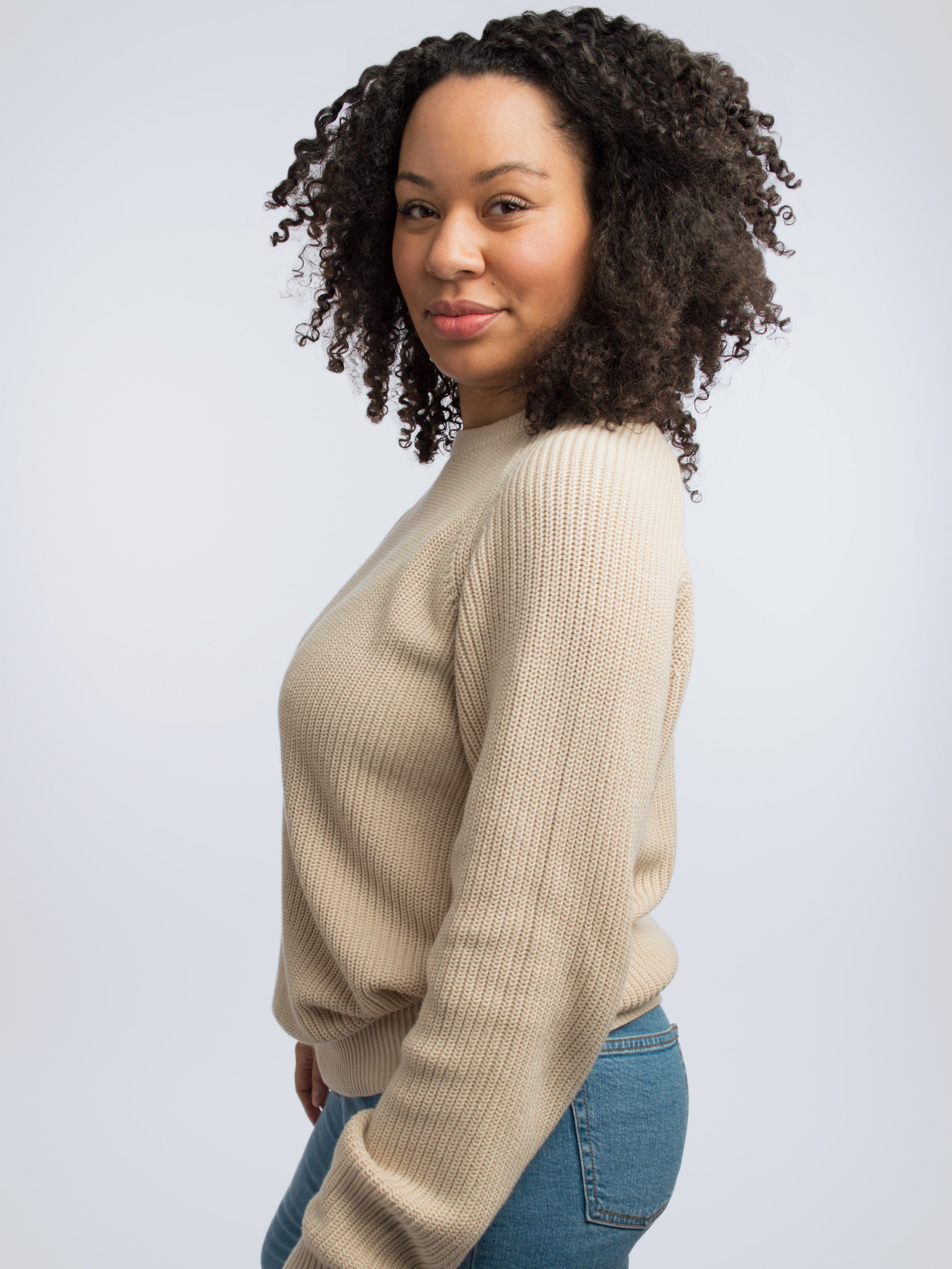 HONEST BASICS Rundhalspullover aus schwerem Strick günstig online kaufen