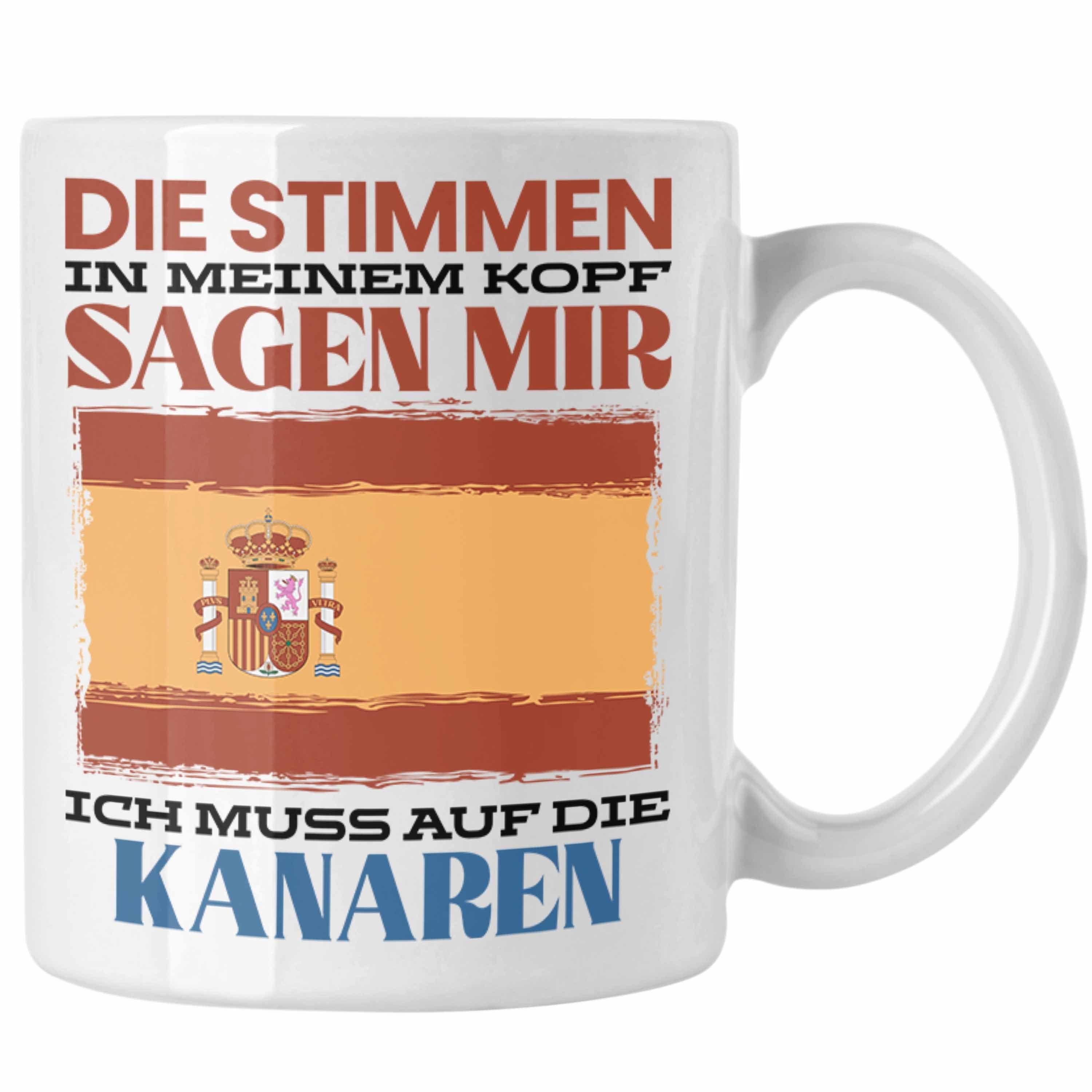 Geschenk Tasse Urlaub Kanaren Tasse - Weiss Heimat Trendation Spruch Gesch Spanier Trendation