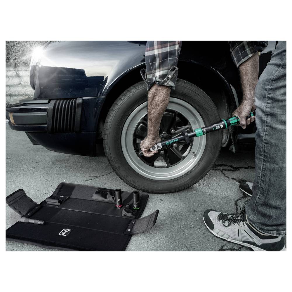 Wera Drehmomentschlüssel Click-Torque Lock C 3 Set 1 Drehmomentschlüssel KFZ-Radwechsel-Set