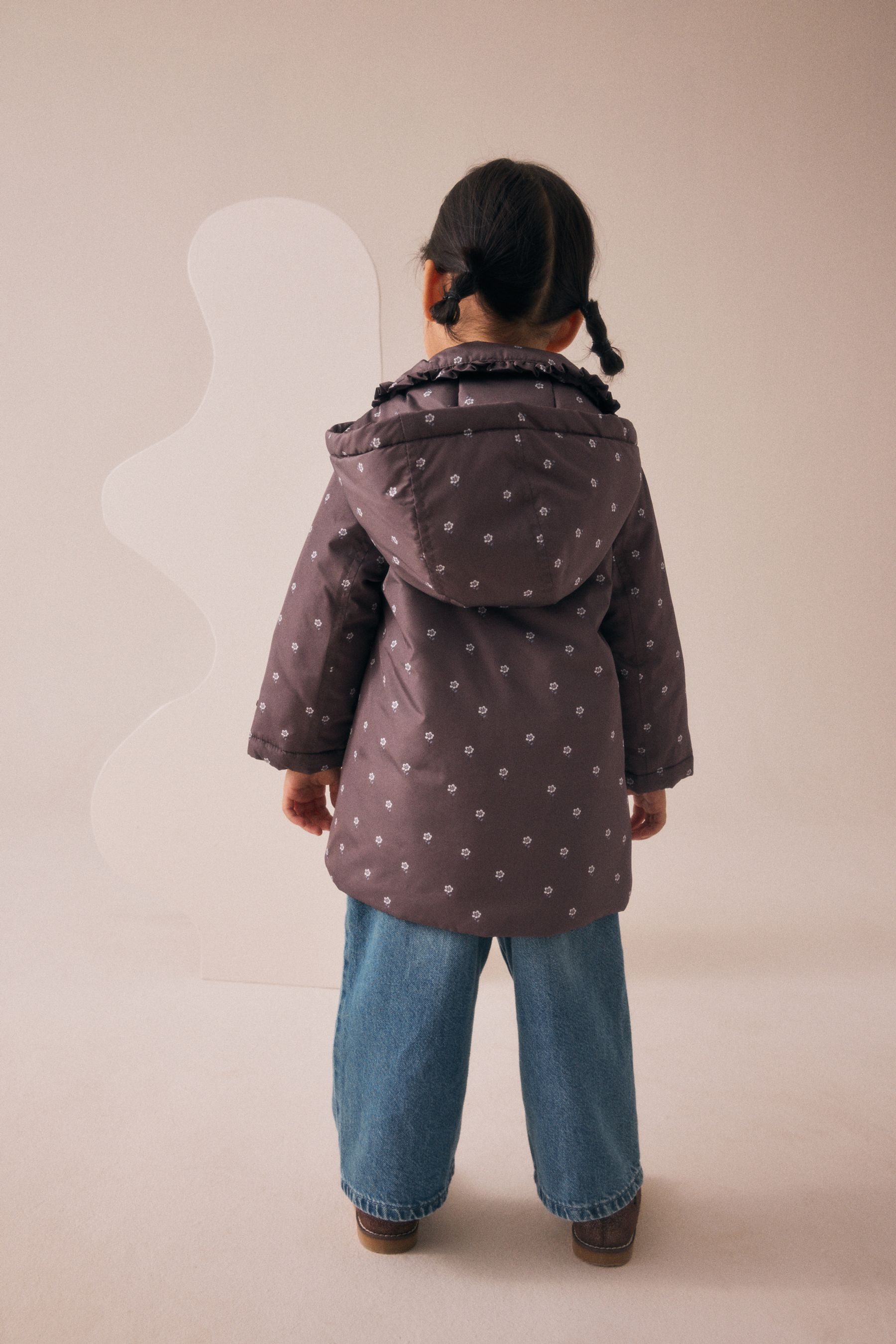 Next Kurzmantel Wasserabweisender Mantel mit Rüschenkragen günstig online kaufen