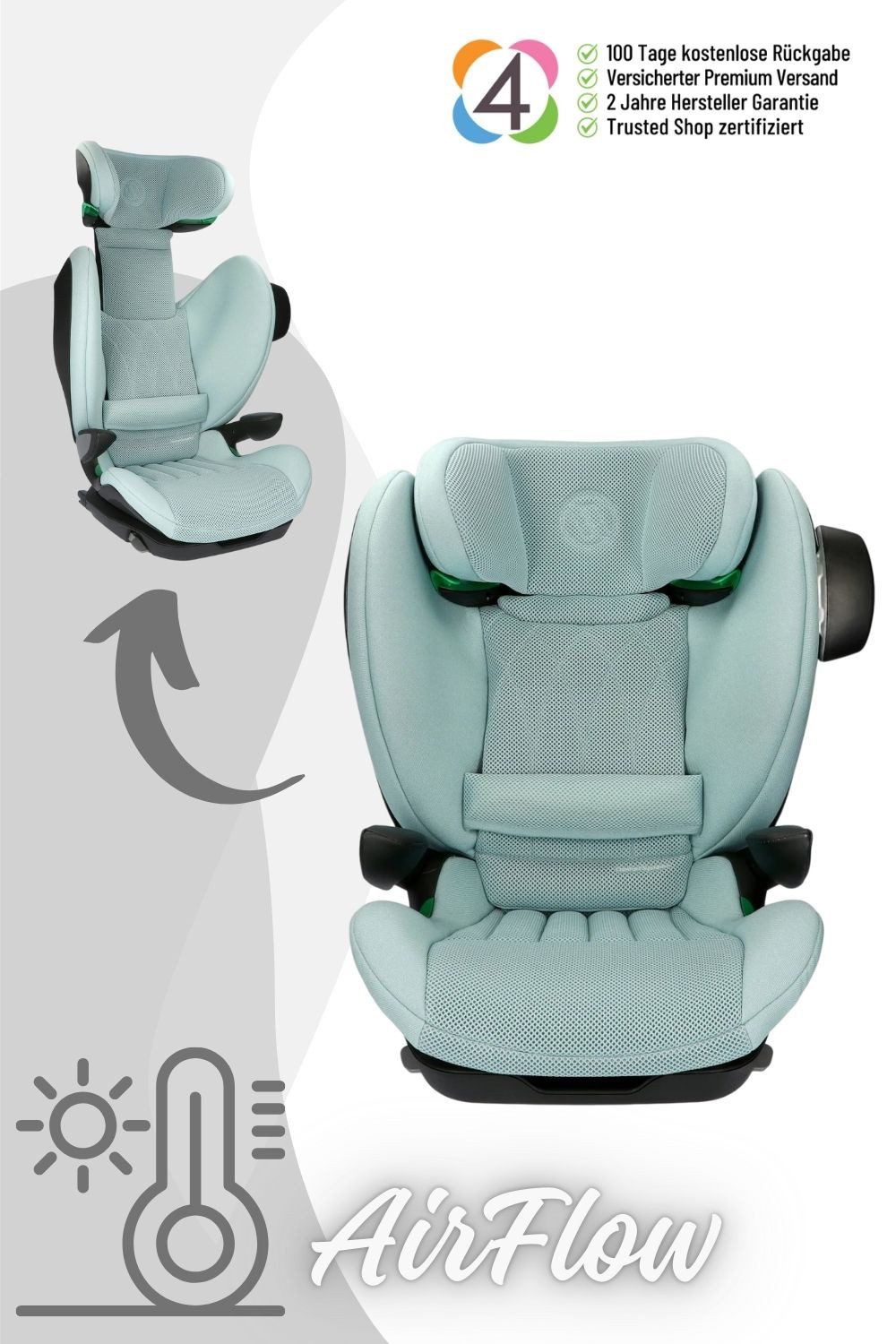 Avionaut Autokindersitz MaxSpace AirFlow Kindersitz (100-150 cm)