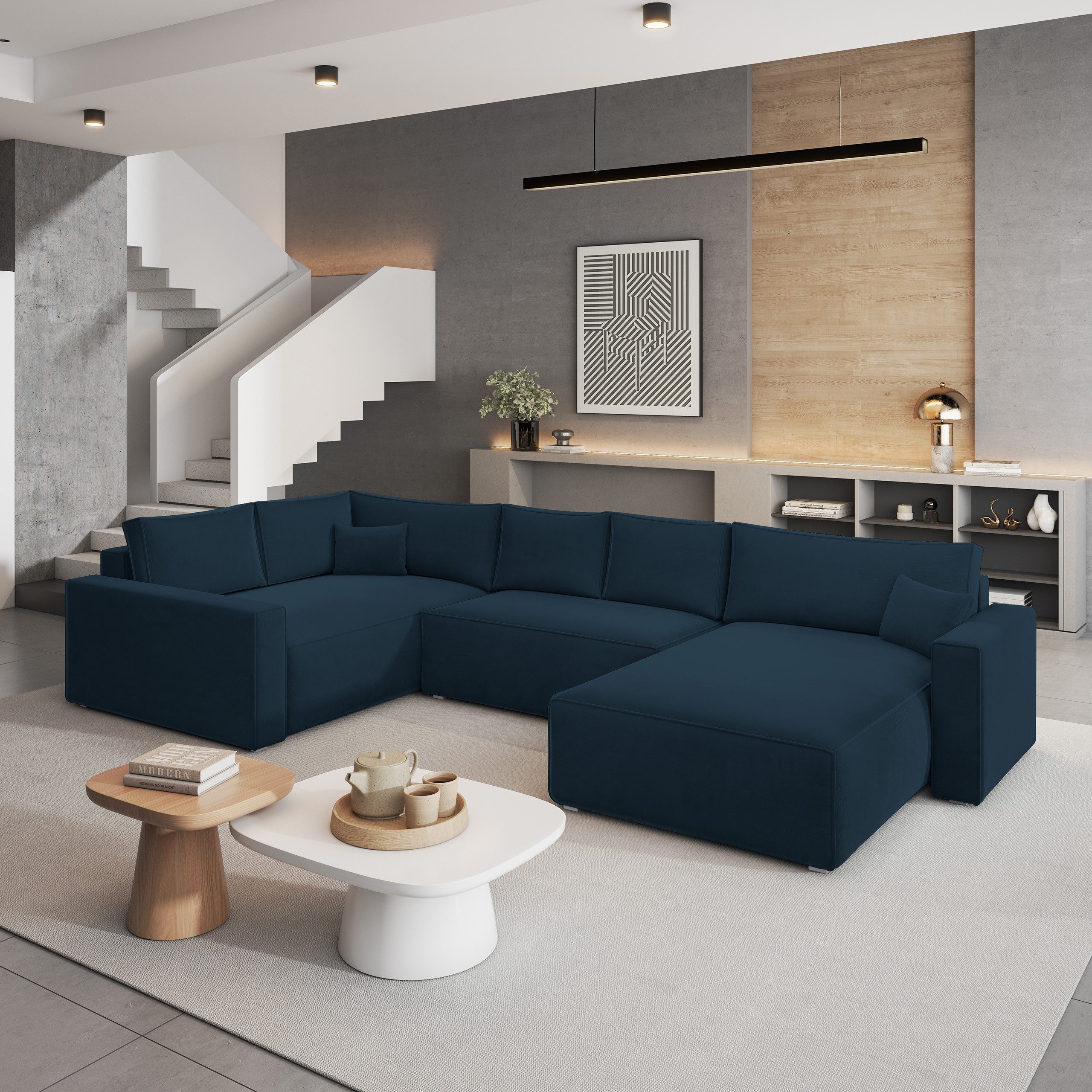 Masseno Ecksofa VELAMI mit Schlaffunktion U-Form, günstig online kaufen