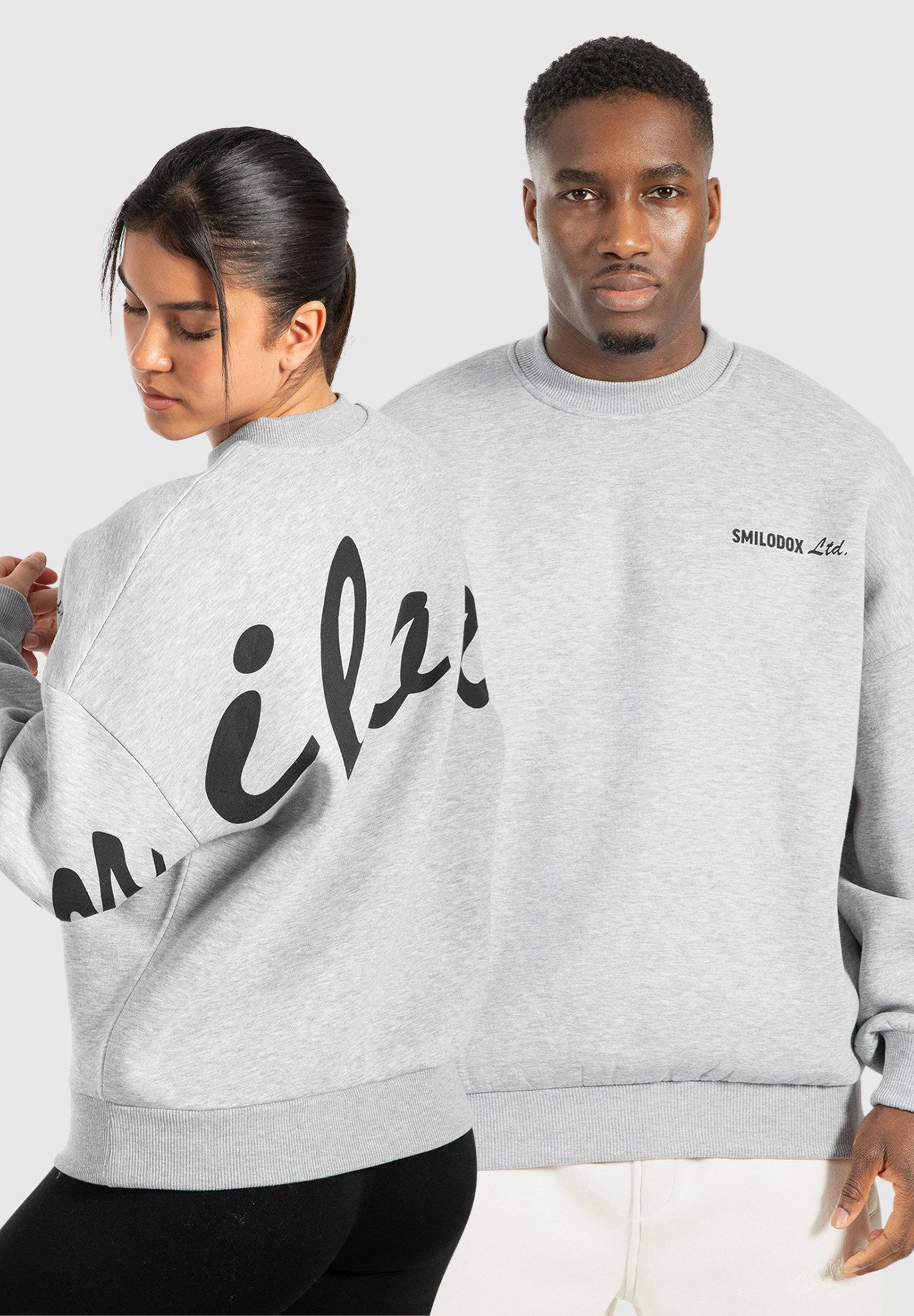 Smilodox Sweatshirt Liquid Brail Oversize günstig online kaufen
