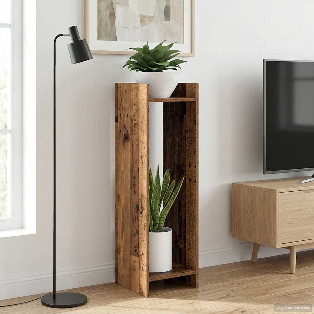 vidaXL Blumenständer Pflanzenständer Altholz 30 x 30 x 100 cm Holzwerkstoff (1 St)