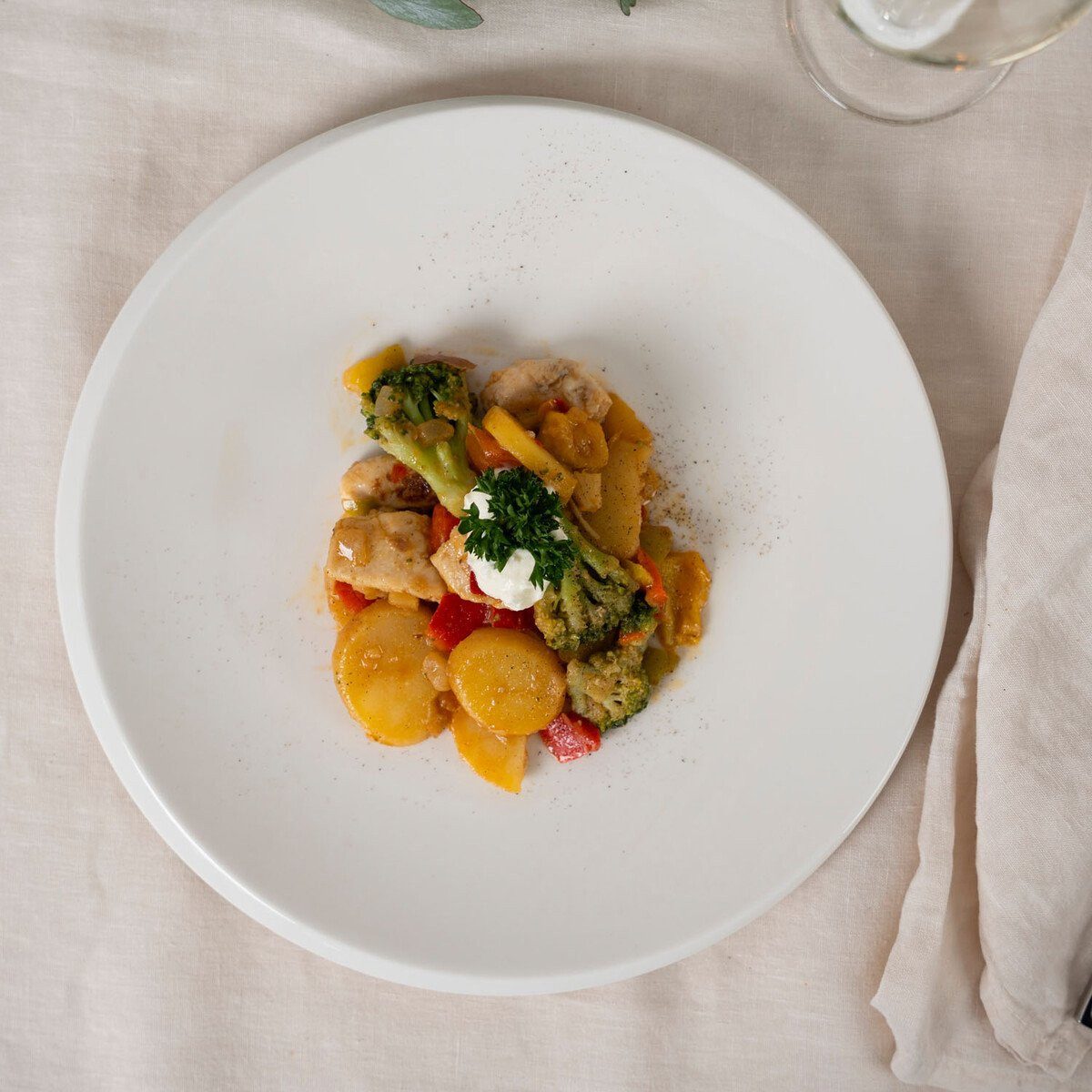 Villeroy & Boch Speiseteller Speiseteller 27 cm NewMoon weiß 6-tlg.