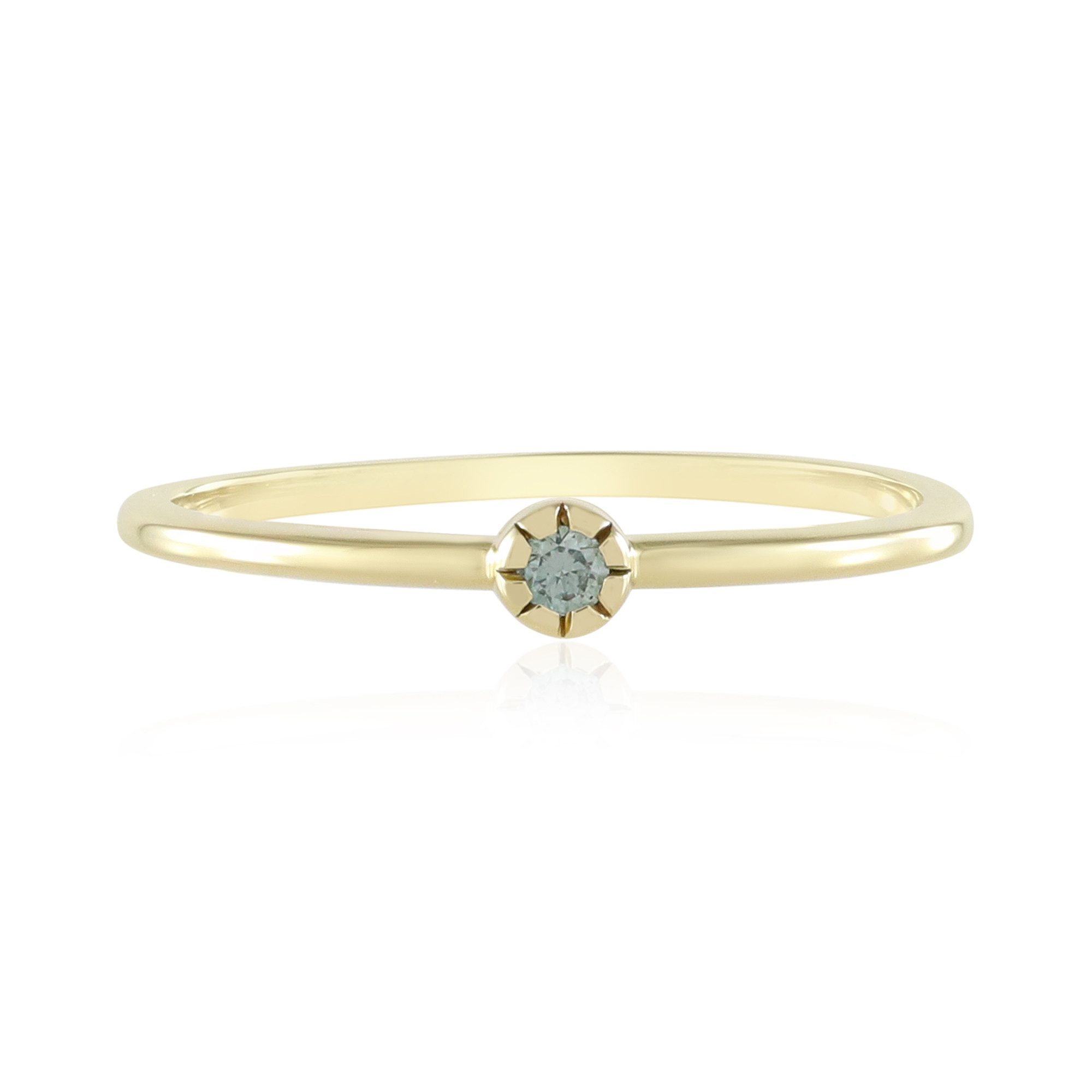 Cavill Diamantring Cavill Brillant-Ring 0,027 ct 375er Gelbgold, himmelblau, zart (1-tlg)