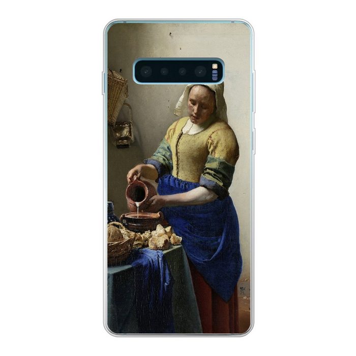 MuchoWow Handyhülle Das Milchmädchen - Johannes Vermeer Phone Case Handyhülle Samsung Galaxy S10 Lite Silikon Schutzhülle