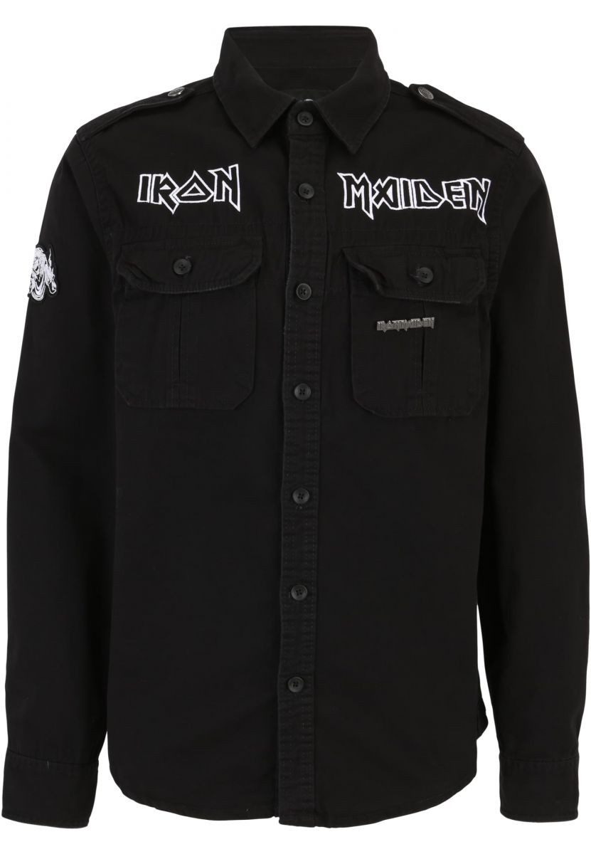 Brandit Kapuzenpullover Iron Maiden Vintage Shirt long sleeve Eddy Hemd Herren
