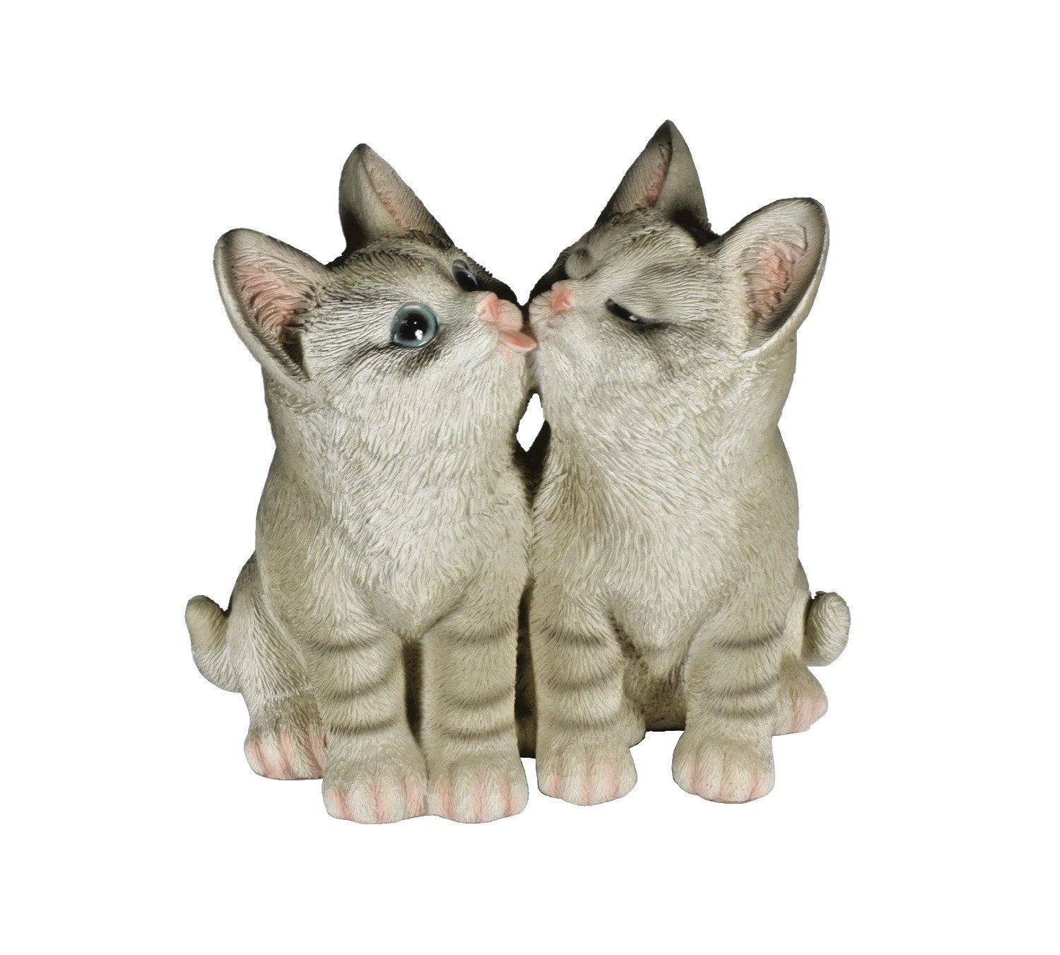 Kaufhaus le petit Tierfigur Katze Katzen Paar Deko Garten Tier Figur Kind Baby Skulptur Kater, Dekofigur Dekoskulptur Dekoobjekt aus Polyresin (Kunststein)