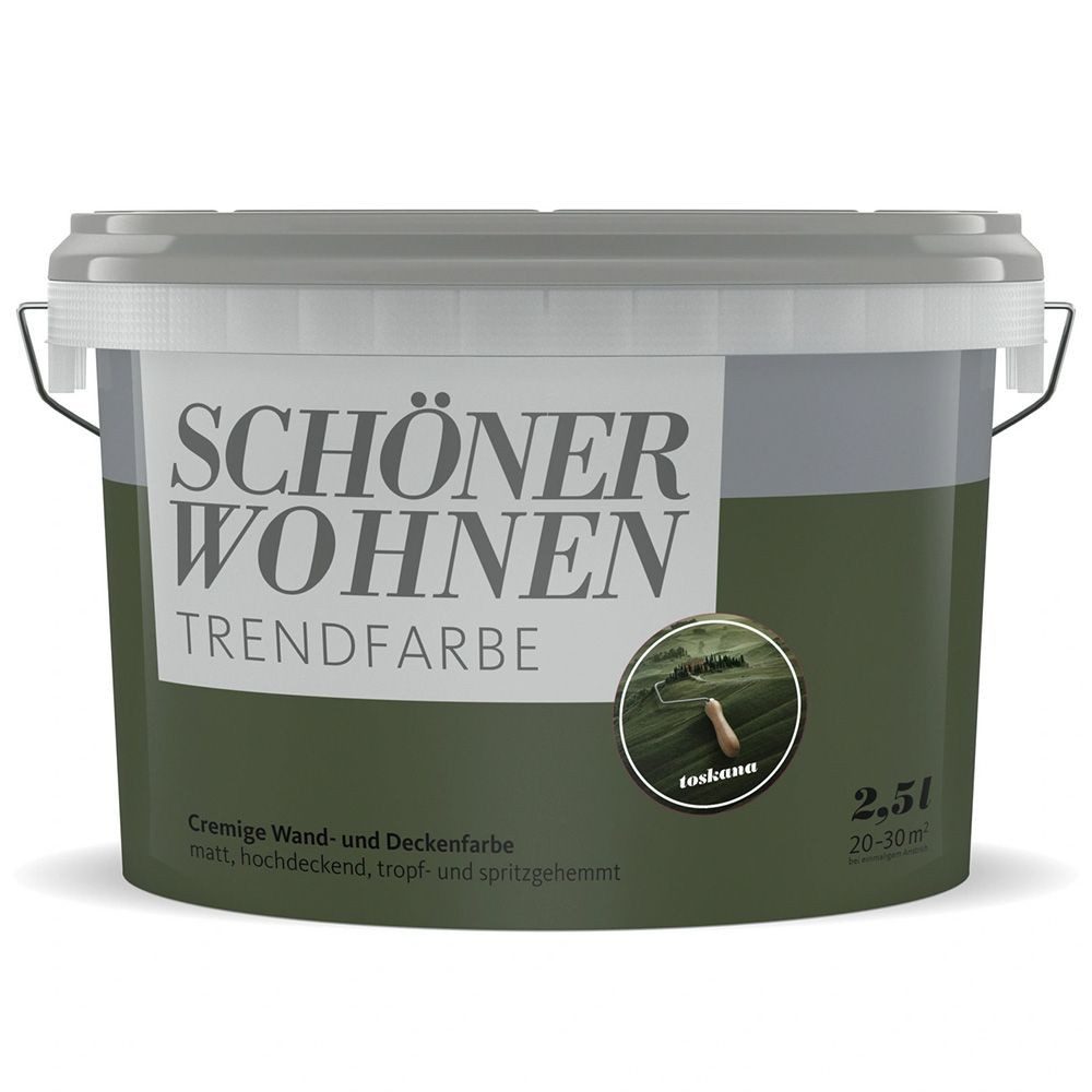SCHÖNER WOHNEN FARBE Wandfarbe SW Trend Wandfarbe matt 2,5L toskana 6428