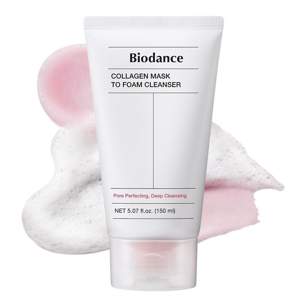 Biodance Gesichts-Reinigungsschaum Collagen Mask To Foam Cleanser 150ml – 2-in-1 Reinigung Maske, & Schaumreiniger – porentiefe Reinigung, milde Gesichtsreinigung