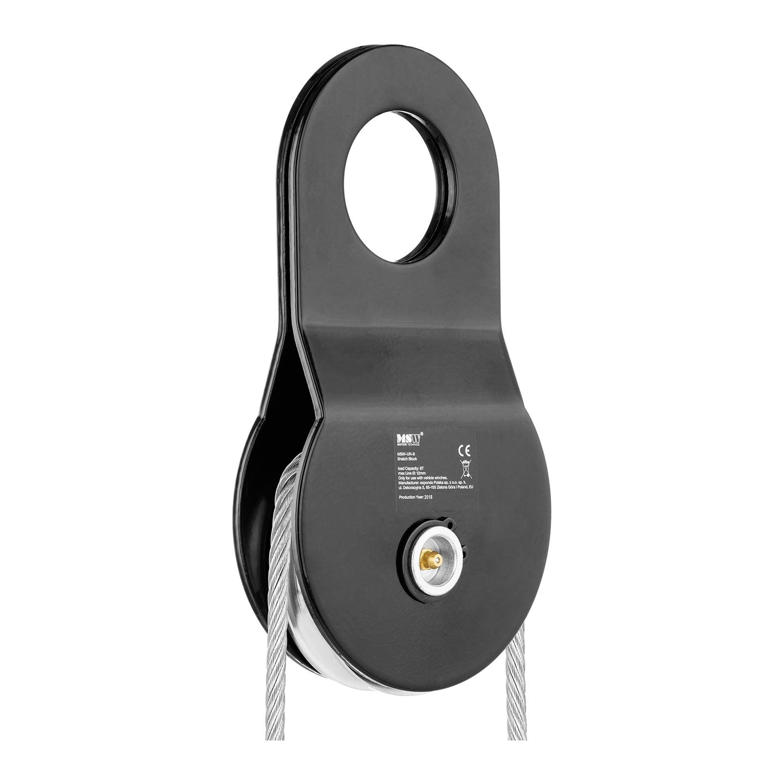 MSW Umlenkrolle 8t für Seilwinde Seildurchmesser 1 mm - 12 mm 8000 kg