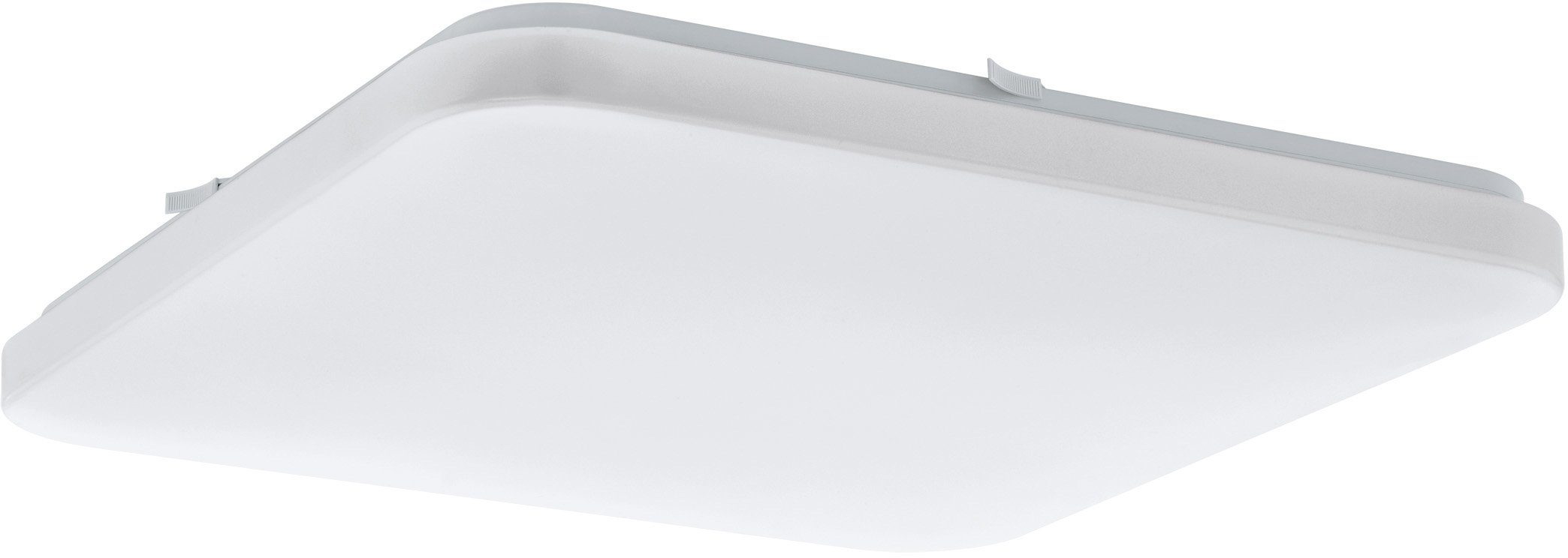 EGLO Deckenleuchte FRANIA, LED fest integriert, Warmweiß, Deckenleuchte,  Material: Stahl, Kunststoff, Farbe: Weiß, L 43 cm | Deckenlampen