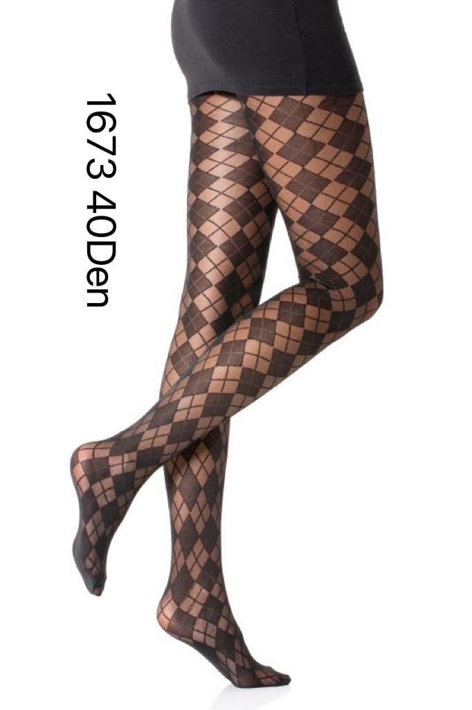 DEN Frauen Hose Strumpfhose schwarz Nero 40 Damen cofi1453 Feinstrumpfhose Muster mit Socken