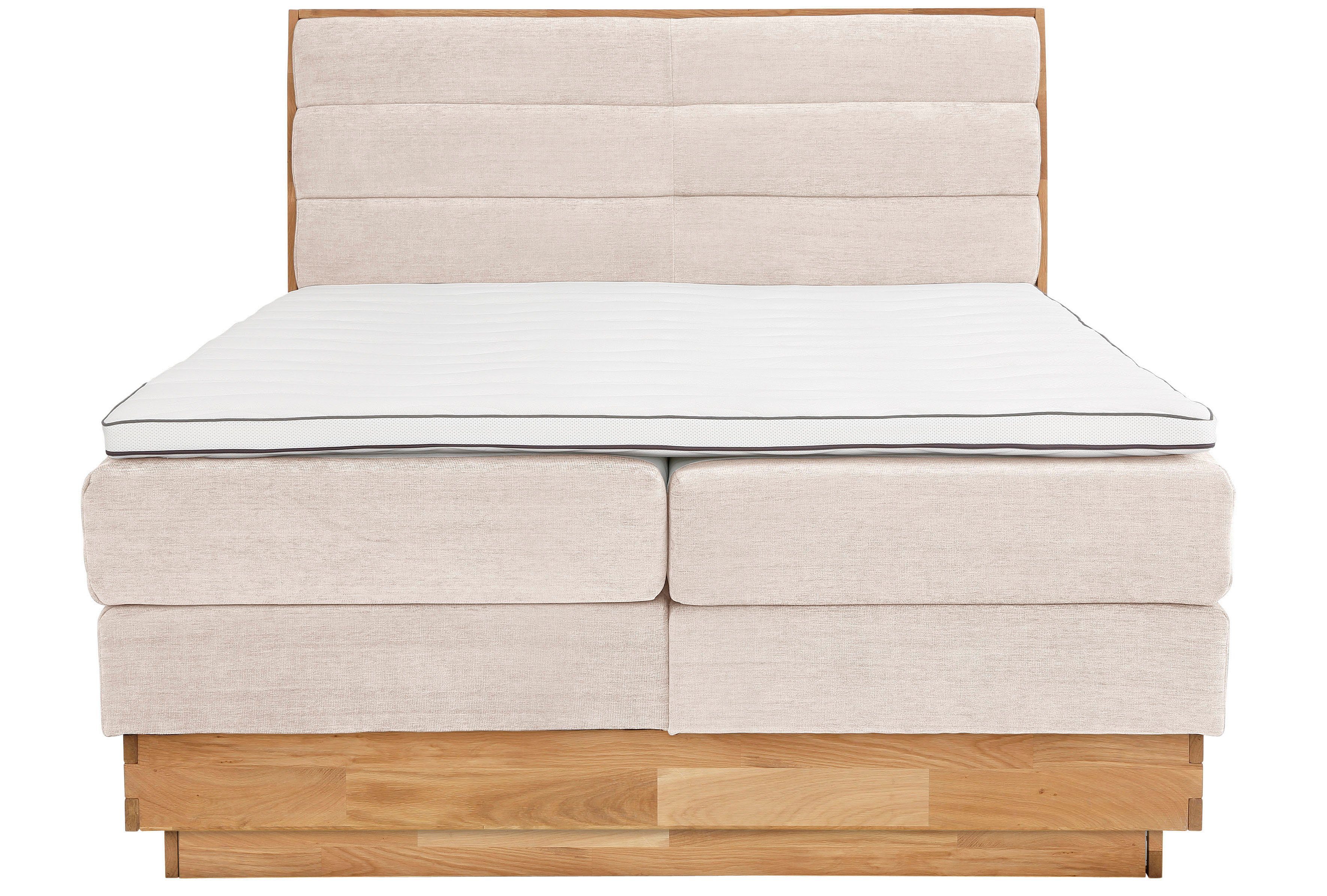 OTTO home Boxspringbett Jenna, ohne LED-Beleuchtung, mit zertifizierten, recycelten Bezugsstoffen